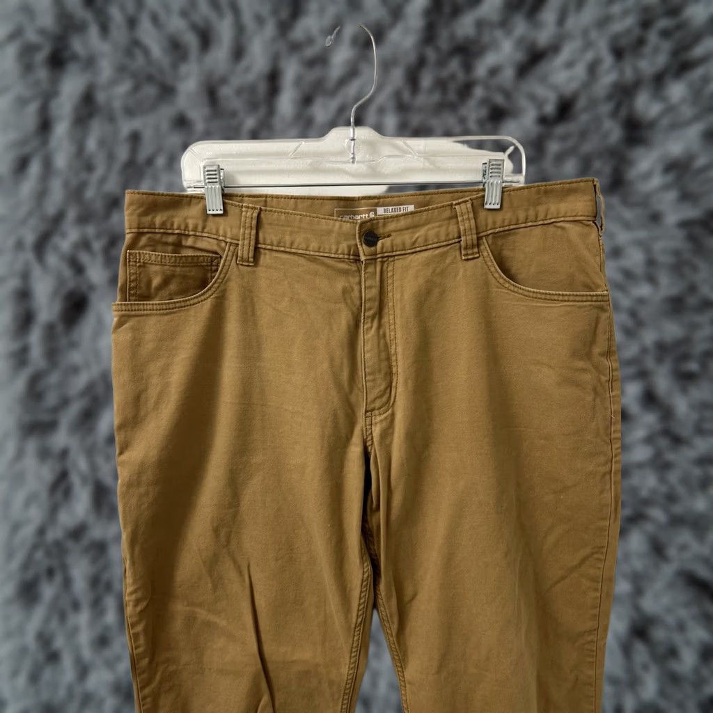 Carhartt Carhartt Work Pants Mens 38x30 Brown Rugged Flex Relaxed Fit Canvas BN2517-M Size US 38 / EU 54 - 1 Thumbnail