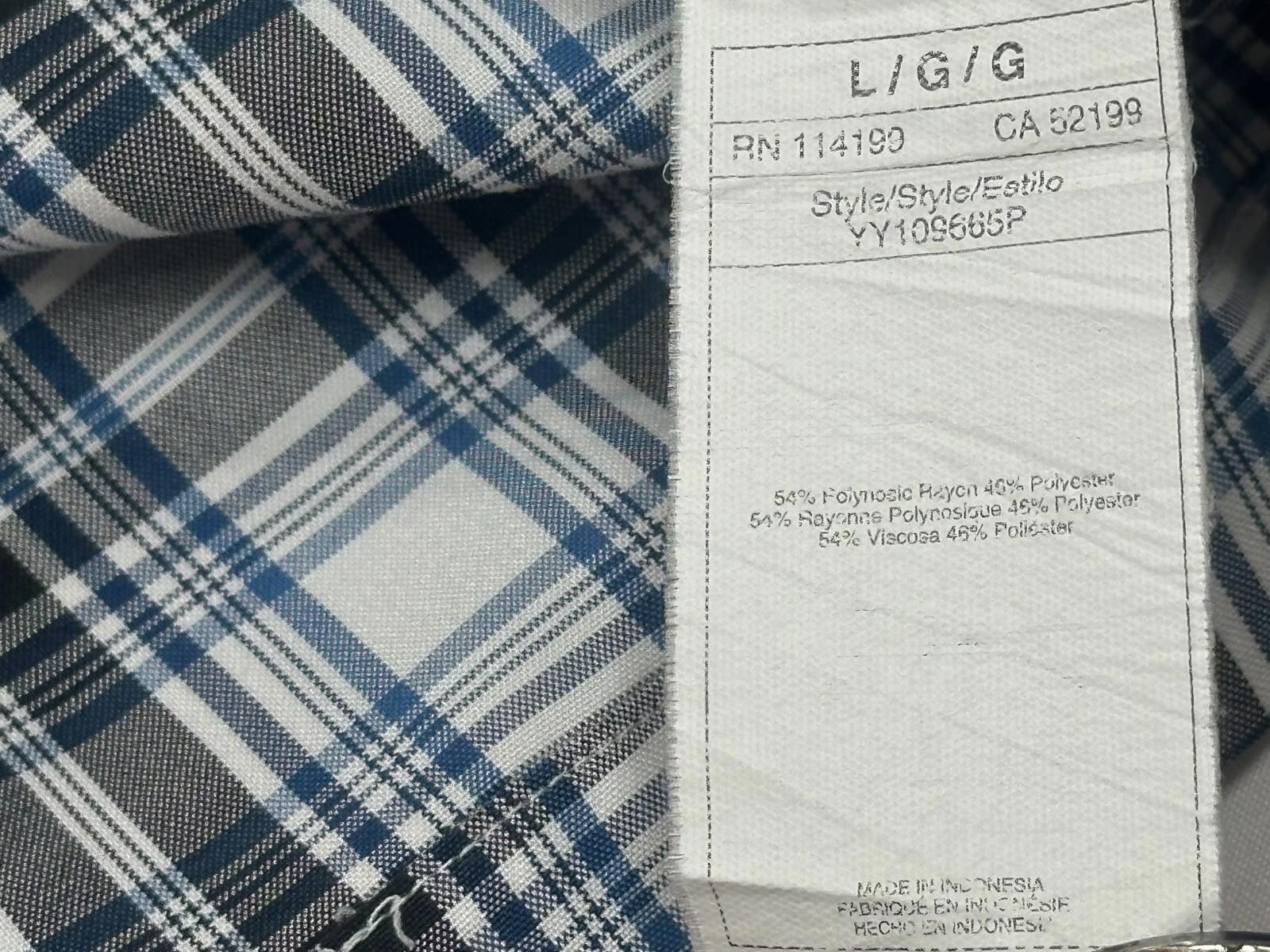Quiksilver Quiksilver Plaid Short Sleeve Button Up Blue/Black Mens L Size US L / EU 52-54 / 3 - 6 Thumbnail