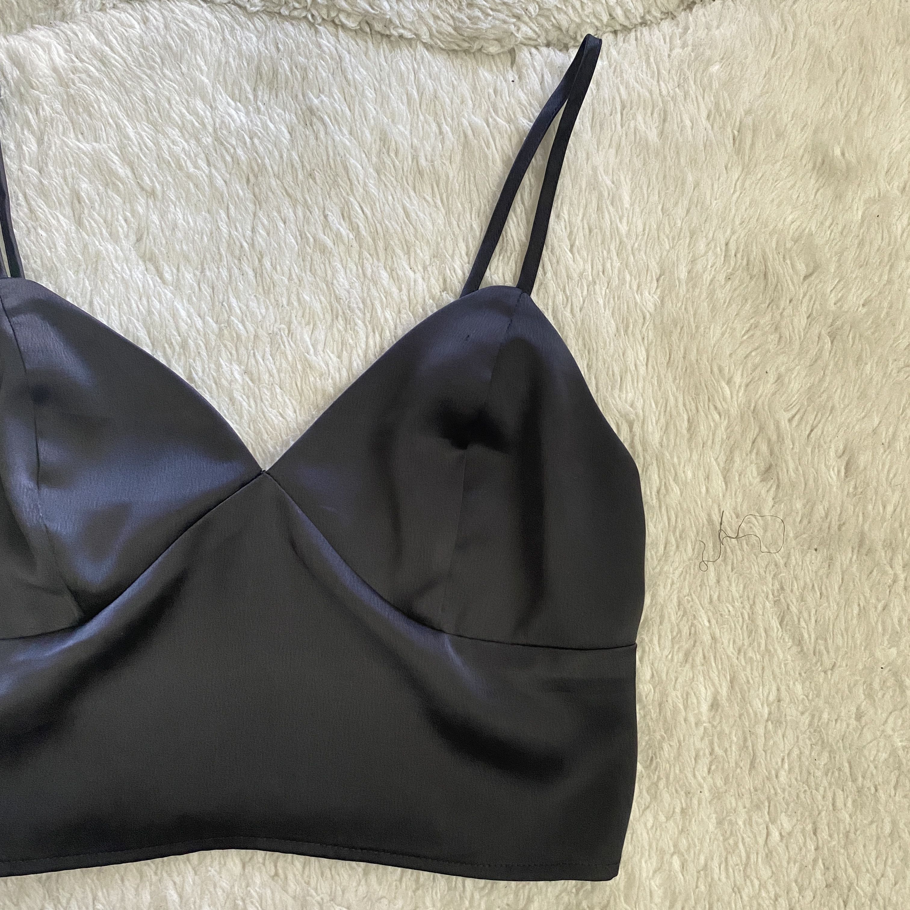 Garage Garage Women’s Black Satin Crop Top – Size XS Size XS / US 0-2 / IT 36-38 - 5 Thumbnail