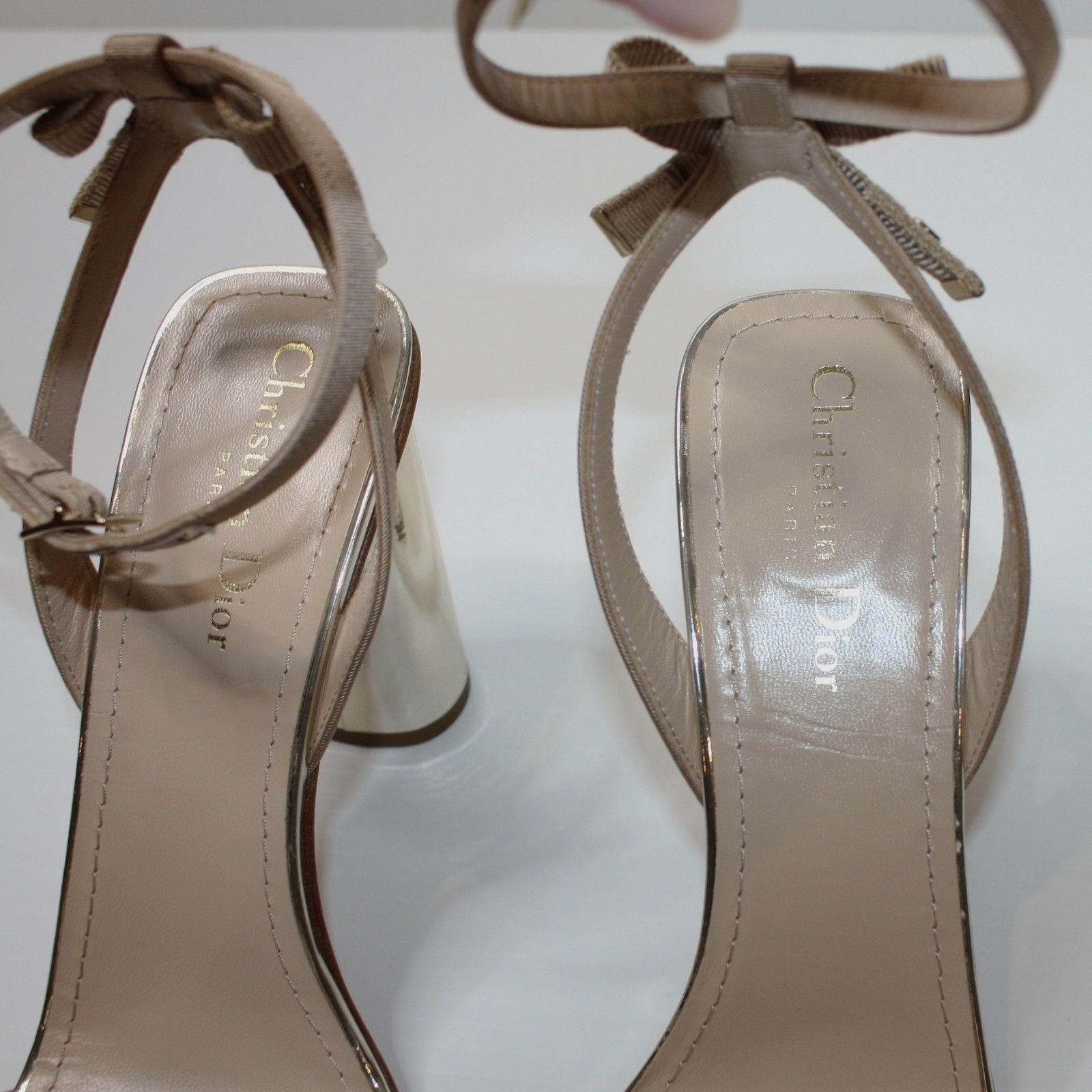 Dior Gold with Crystal Embellishments Sandals US 10.5 $1380 Size US 10.5 / IT 40.5 - 3 Thumbnail