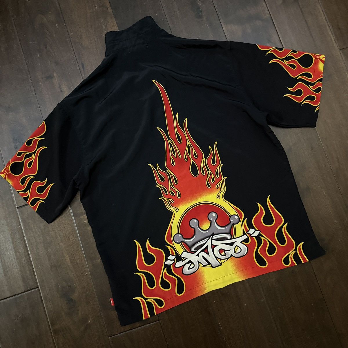 JNCO Vintage 90s JNCO Button Up Flame Shirt Size US XL / EU 56 / 4 - 1 Thumbnail