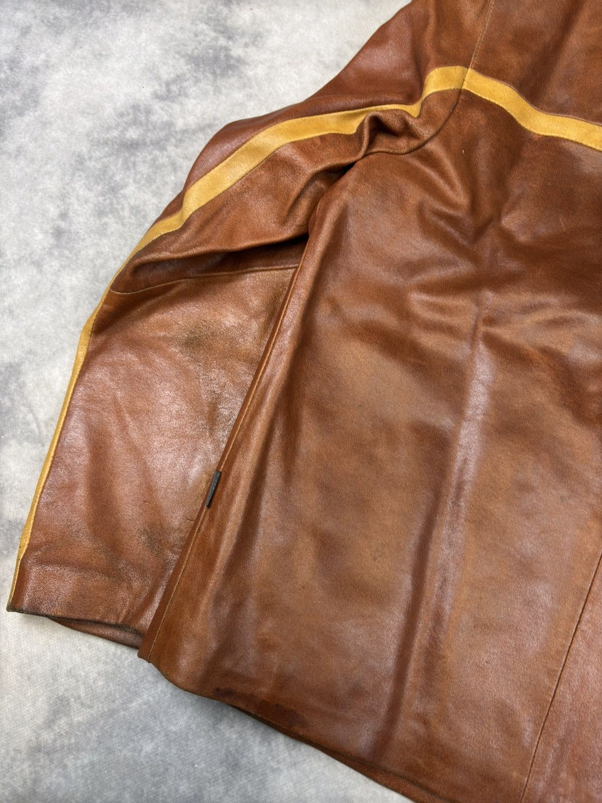 Other Vintage Brown Real Leather Jacket Old Money Detroit 90s Rare Size US L / EU 52-54 / 3 - 6 Thumbnail