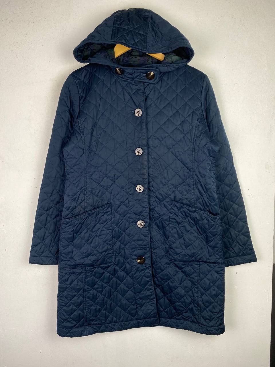 image of Avant Garde Elle Paris Quilted Jacket Nice Design in Dark Blue, Women's (Size Medium)
