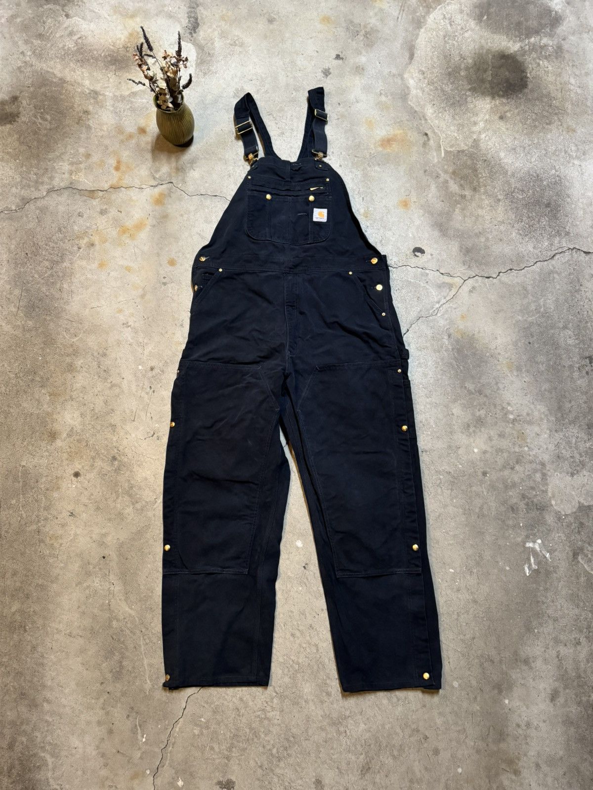 Carhartt Carhartt Double Knee Bib Overalls R37 Black Size 42 Workwear Size US 42 / EU 58 - 2 Thumbnail