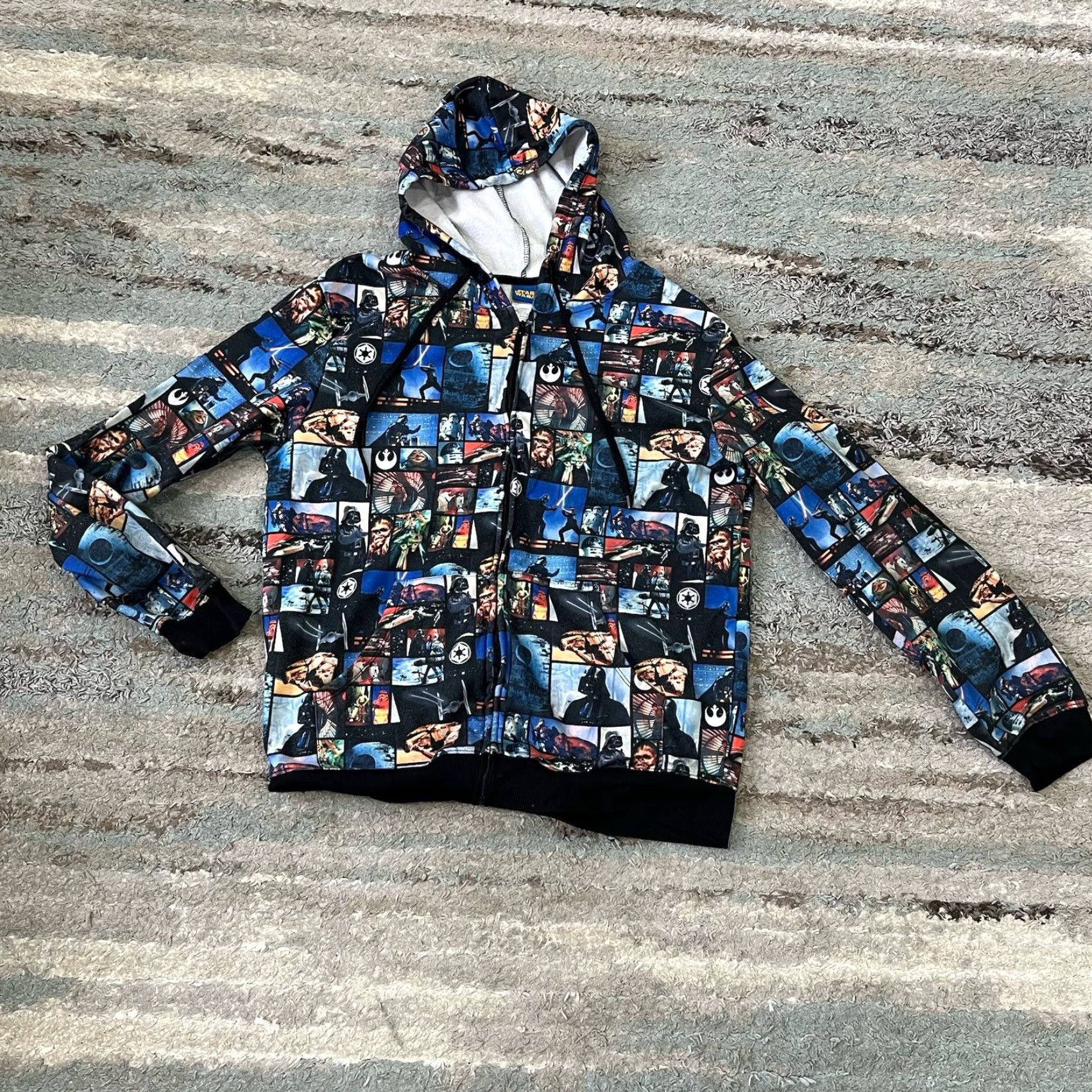 Star Wars Star Wars Hoodie Full Zip All Over Print Scene Sweatshirt Jacket Adult XL Multicolor Men Shirt? Size US XL / EU 56 / 4 - 3 Thumbnail