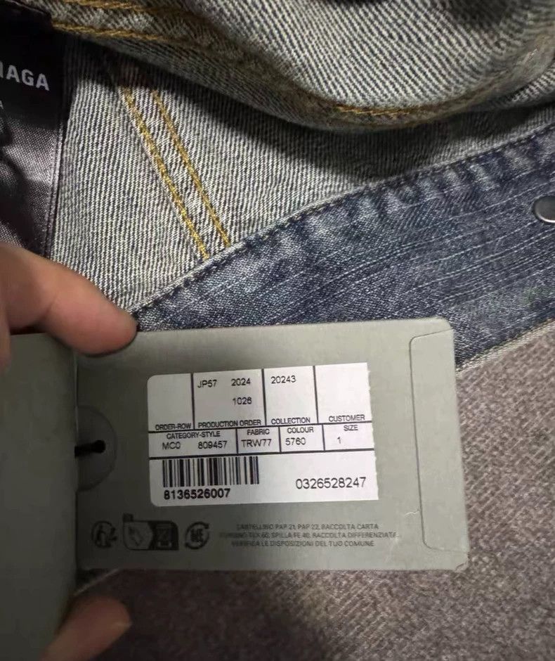 Balenciaga Balenciaga Dragon totem making old denim jacket coat Size US S / EU 44-46 / 1 - 5 Thumbnail