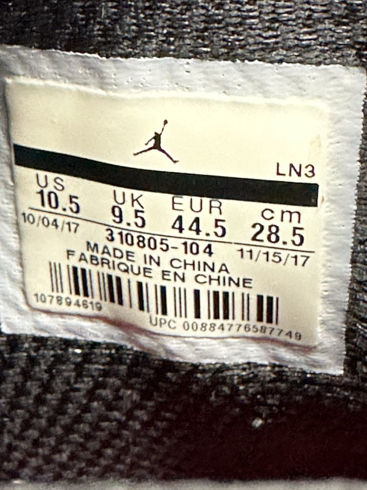 Jordan Brand Nike Air Jordan Retro 10 I’m Back 310805104 Size 10.5 Men Size US 10.5 / EU 43-44 - 7 Thumbnail
