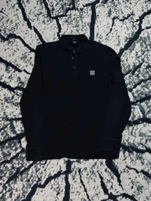 Hugo Boss Hugo Boss longsleeve polo shirt black L logo Size US L / EU 52-54 / 3 - 1 Thumbnail