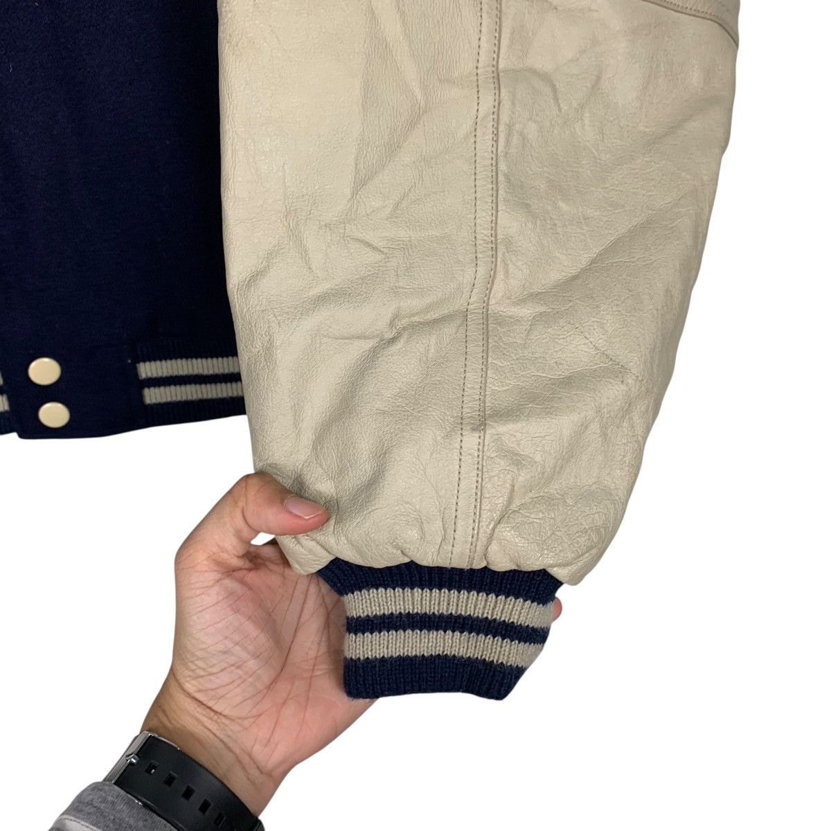 Japanese Brand Suntory Boss Coffee Varsity Leather Jacket Size US L / EU 52-54 / 3 - 13 Thumbnail