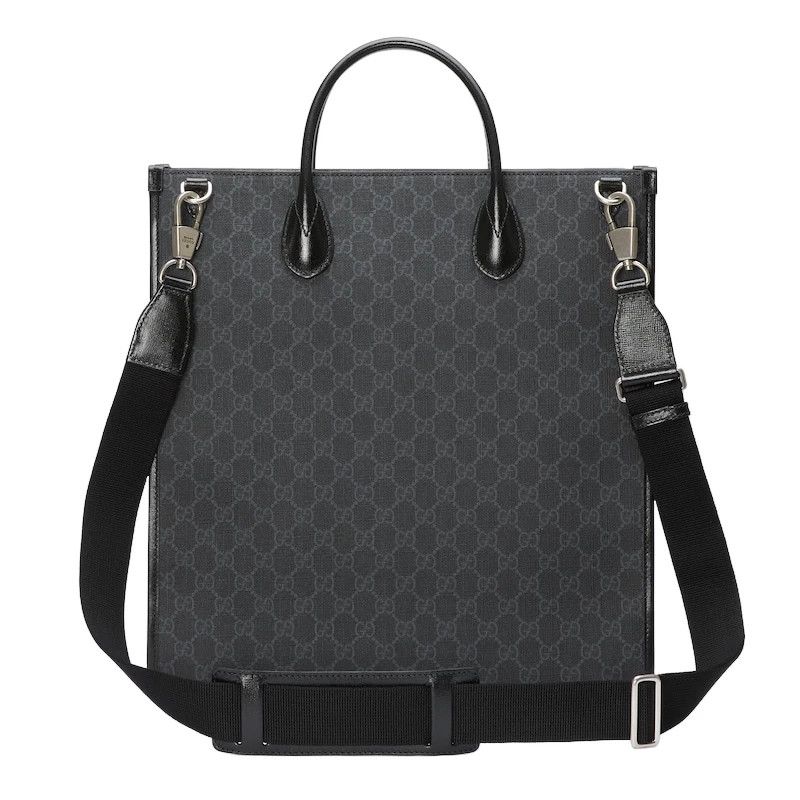 Gucci GUCCI Black GG Canvas Medium Tote Bag New & Auth Size ONE SIZE - 3 Thumbnail