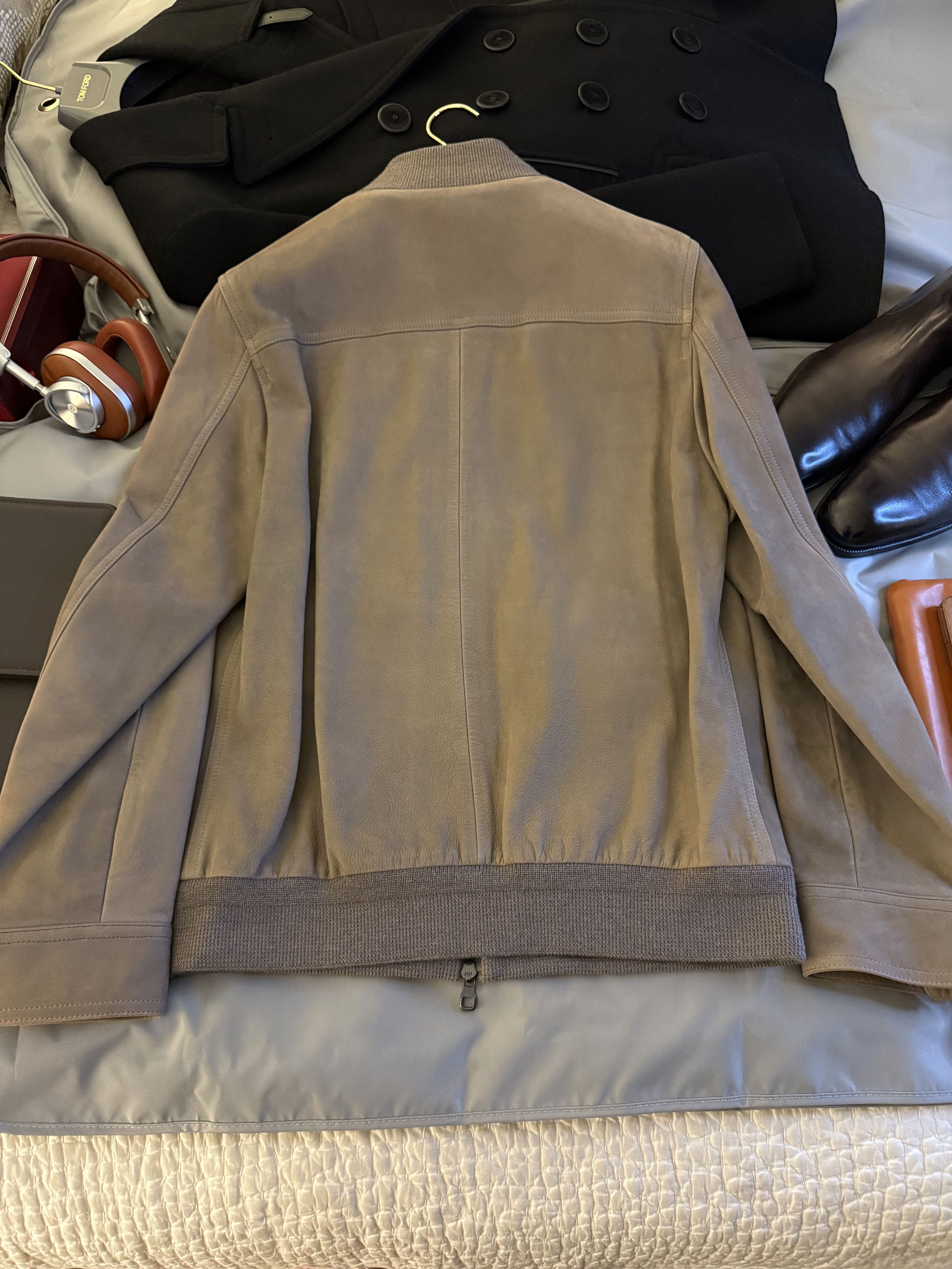 Alfred Dunhill Best Dressed Extremely Rare $7500 DUNHILL Taupe Calf Jacket Size US M / EU 48-50 / 2 - 15 Thumbnail