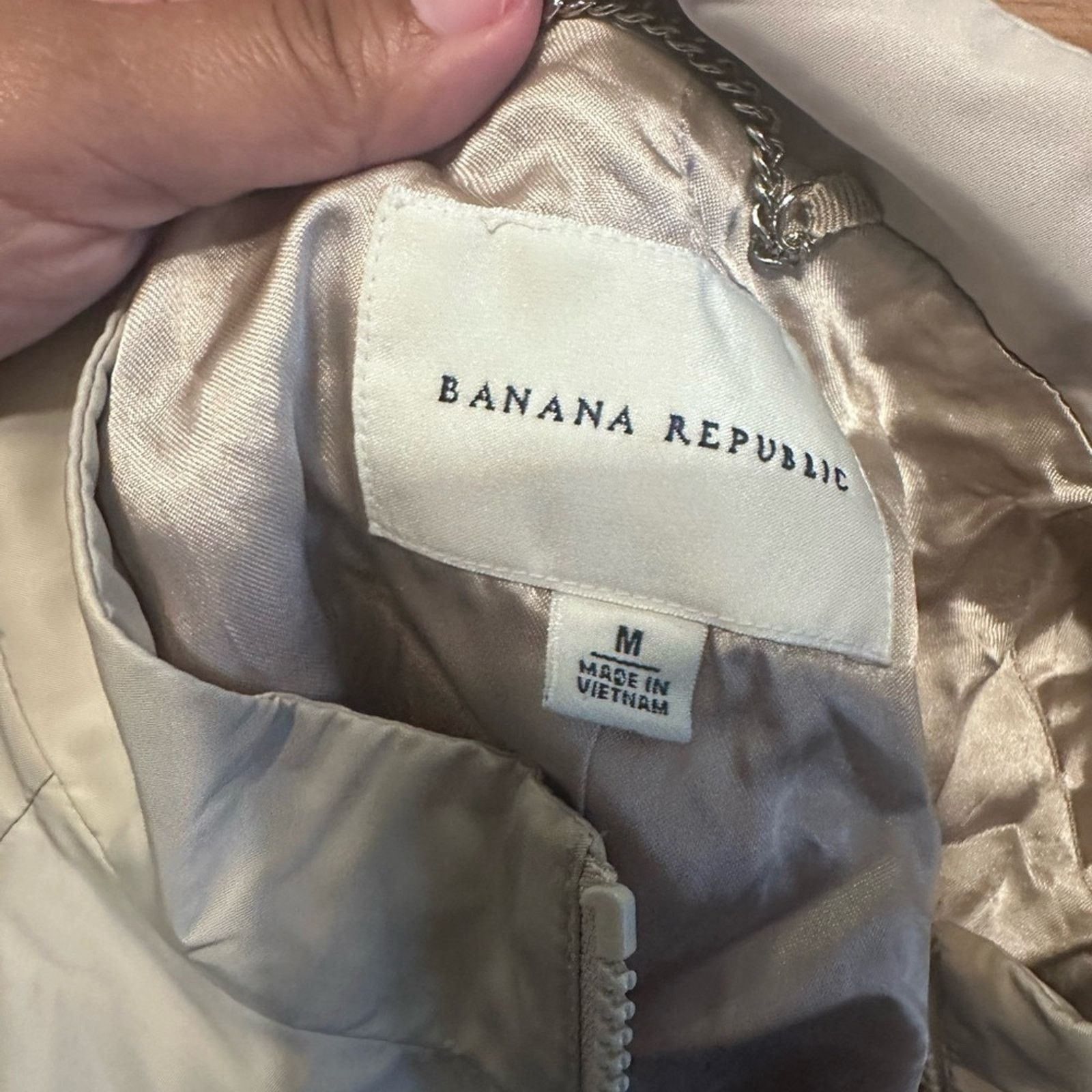 Banana Republic Banana Republic 3/4 Sleeve Tan Bubble Hem Tie Waist Jacket Size M / US 6-8 / IT 42-44 - 5 Thumbnail