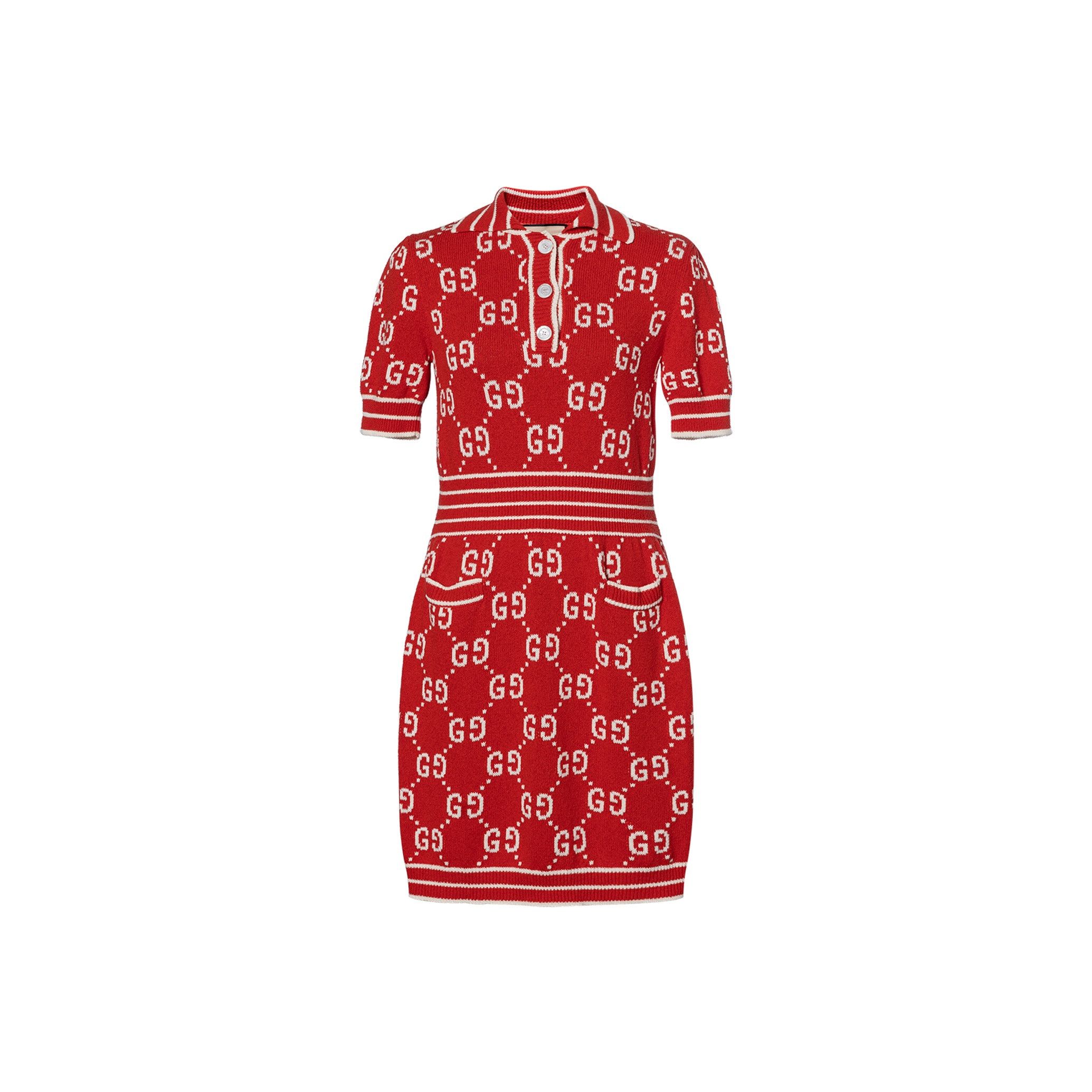 Gucci Gucci Monogram Knit Mini Dress Size XS Size XS / US 0-2 / IT 36-38 - 1 Thumbnail