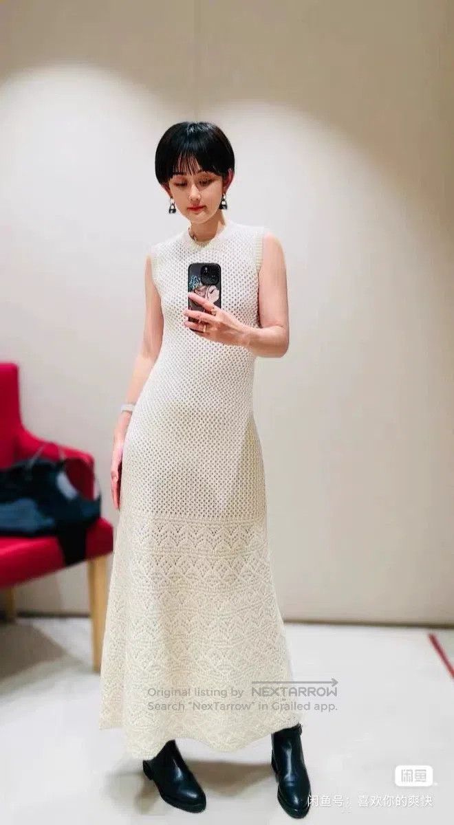 Loro Piana Loro Piana Long Crochet Knit Dress + Hat Size S / US 4 / IT 40 - 7 Thumbnail
