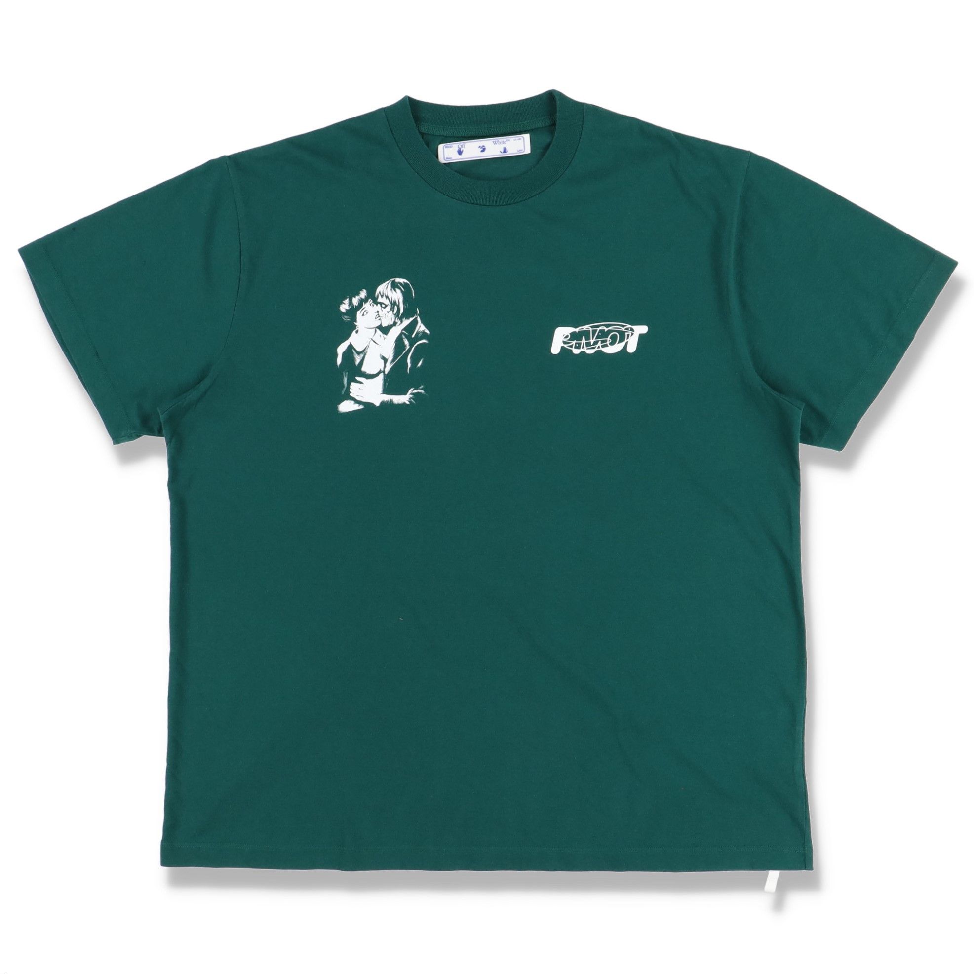 Off-White Green Kiss 21 Oversized T-Shirt Size US S / EU 44-46 / 1 - 5 Thumbnail