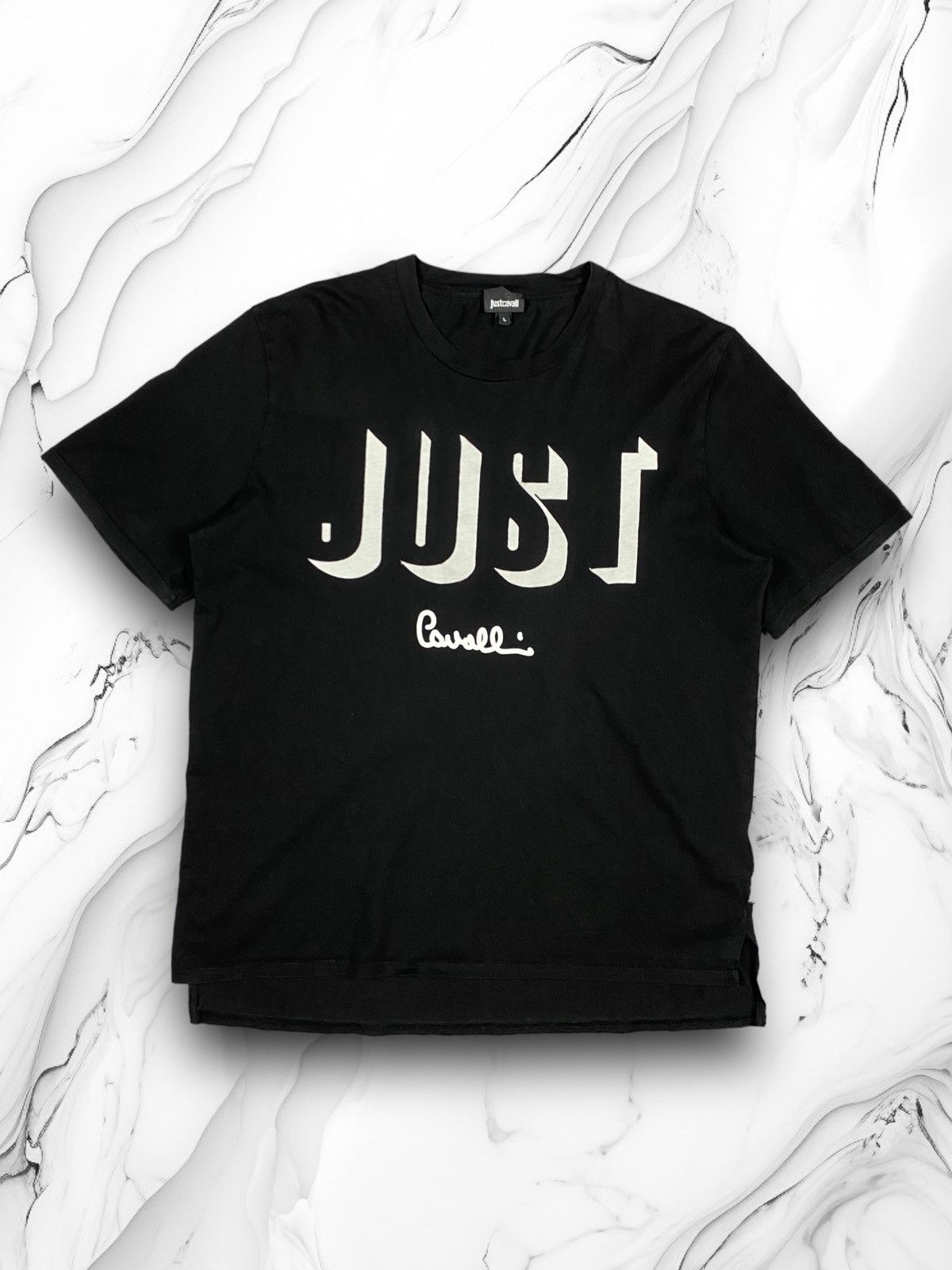 Just Cavalli Just Cavalli Designer Big Logo Tee T Shirt Size US L / EU 52-54 / 3 - 1 Thumbnail