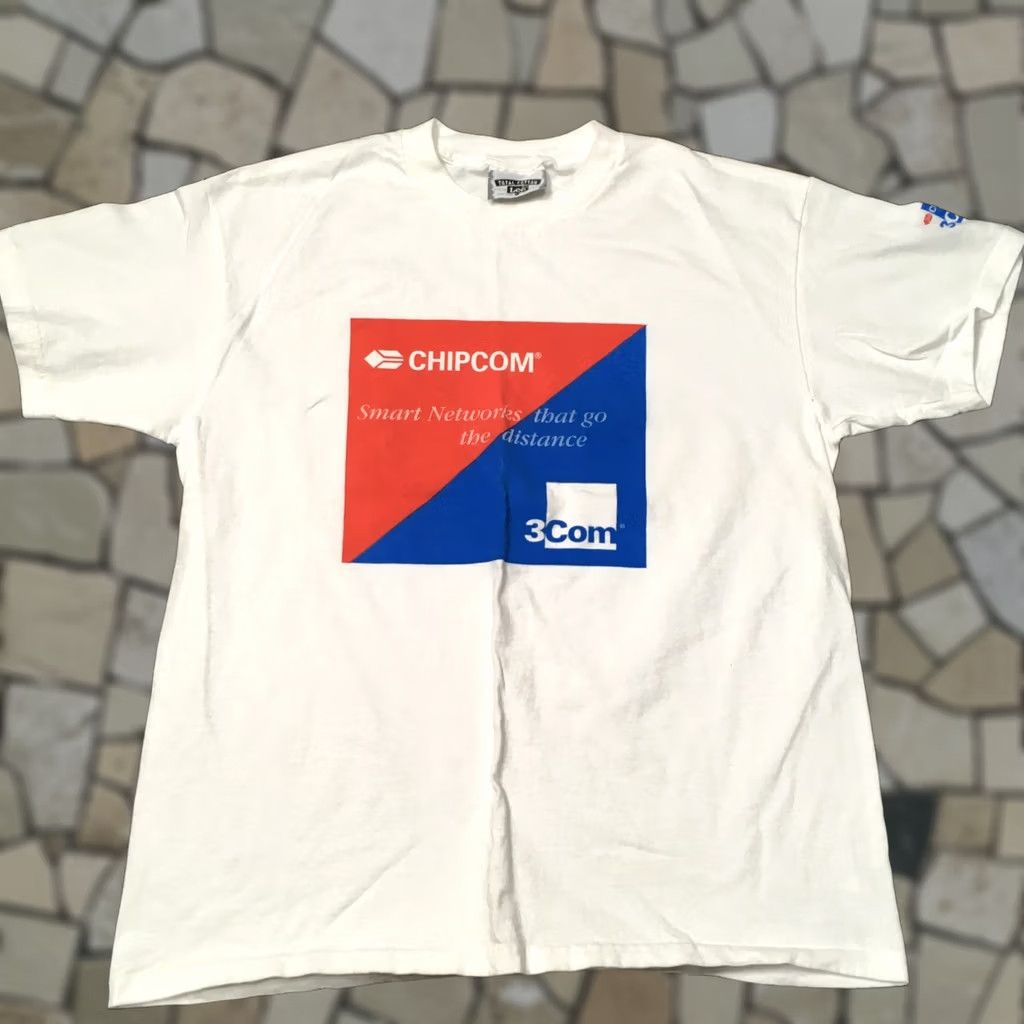 Lee VINTAGE Lee 3COM 3 Com CHIPCOM NETWORKS Computer Company Shirt Large White Mens Tech 90s USA Size US L / EU 52-54 / 3 - 1 Thumbnail