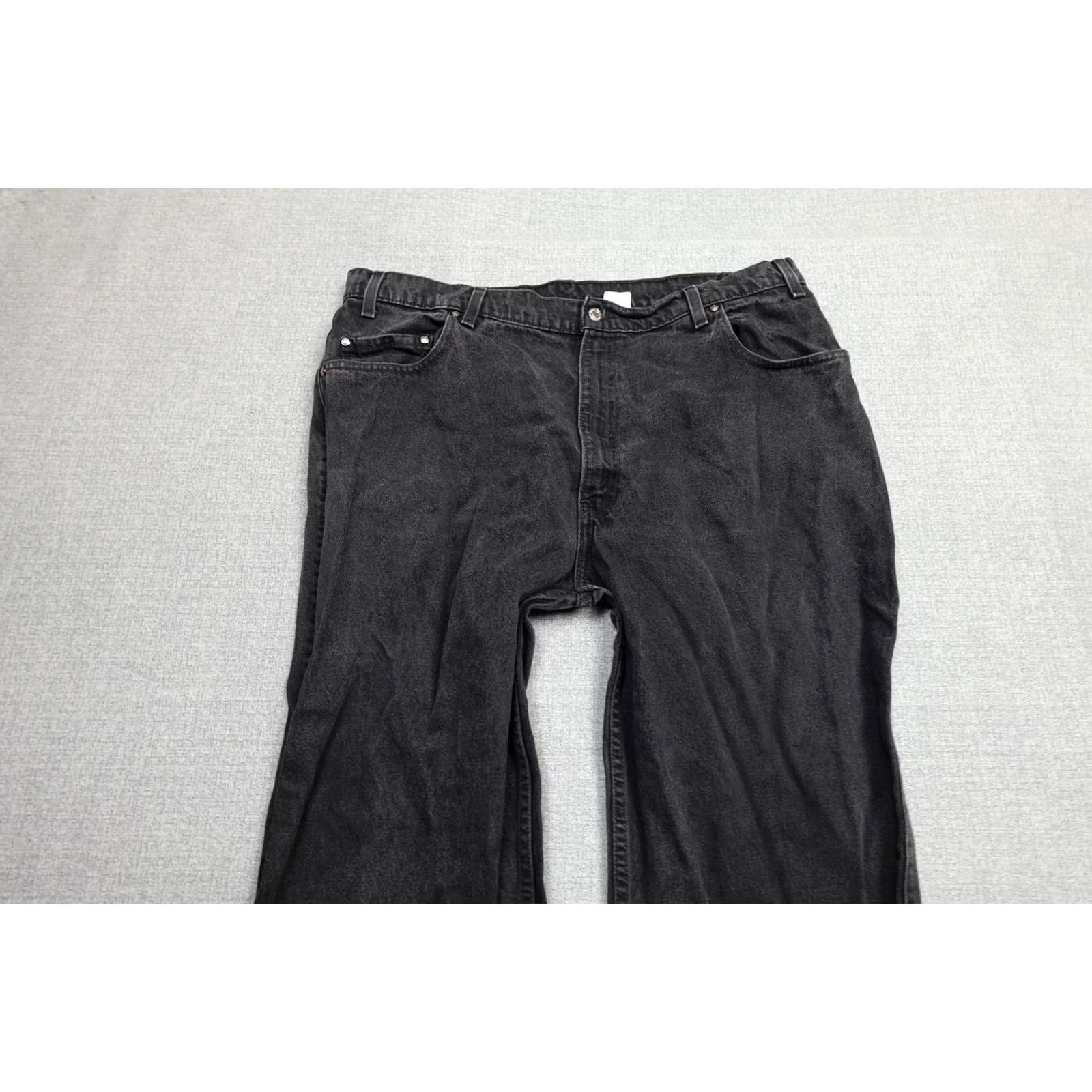 Levi's VINTAGE Levi's 545 Jeans Mens 38x30 Black Loose Fit Straight Leg Denim Pants Jeans Mens 38 30 Denims 545 Loose 90s Theme Classic Zipper YKK Patch Size US 38 / EU 54 - 4 Thumbnail
