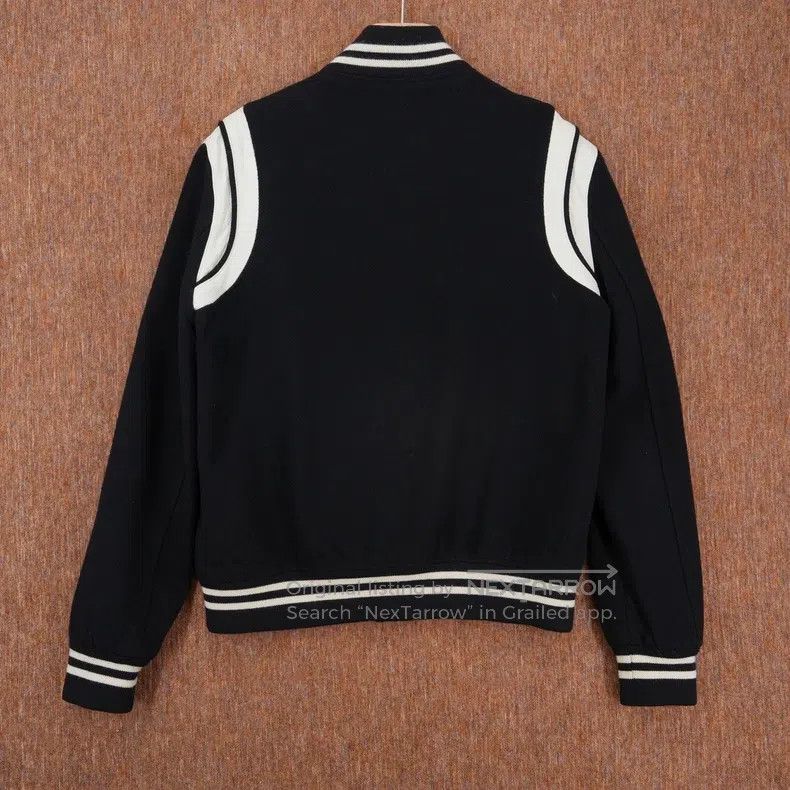 Saint Laurent Paris Saint Laurent Paris Black and White Baseball Jacket Size US M / EU 48-50 / 2 - 2 Thumbnail