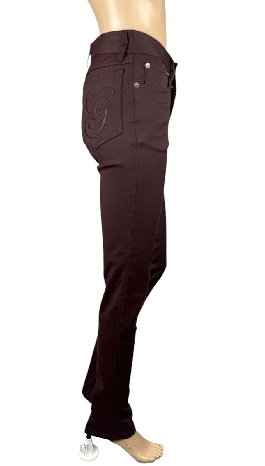 Gucci × Tom Ford Gucci Runway 2001 Tom Ford Era Jeans Flare Embroidered Logo Size 26" / US 2 / IT 38 - 3 Thumbnail