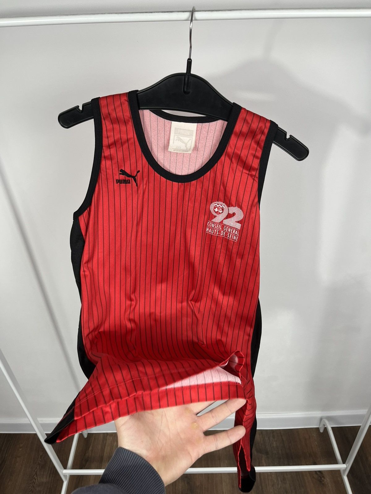 Puma Puma Vintage Tank Top Striped Made in France Jersey Shirt Size US S / EU 44-46 / 1 - 6 Thumbnail