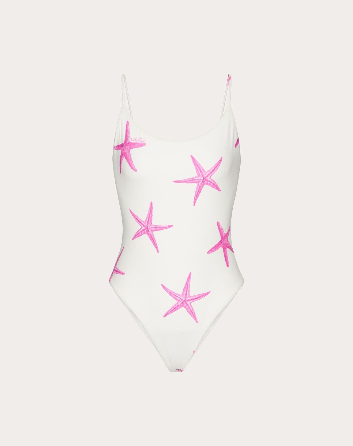Valentino o1s1wg110525 Lycra Starfish One Piece Swimsuit in White Size XL / US 12-14 / IT 48-50 - 1 Thumbnail