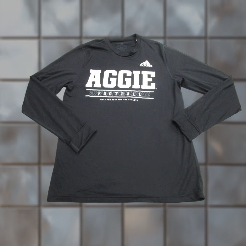 Adidas Adidas Aggie Football Shirt Mens Medium Black Long Sleeve Creator Tee Athletic Size US M / EU 48-50 / 2 - 1 Thumbnail