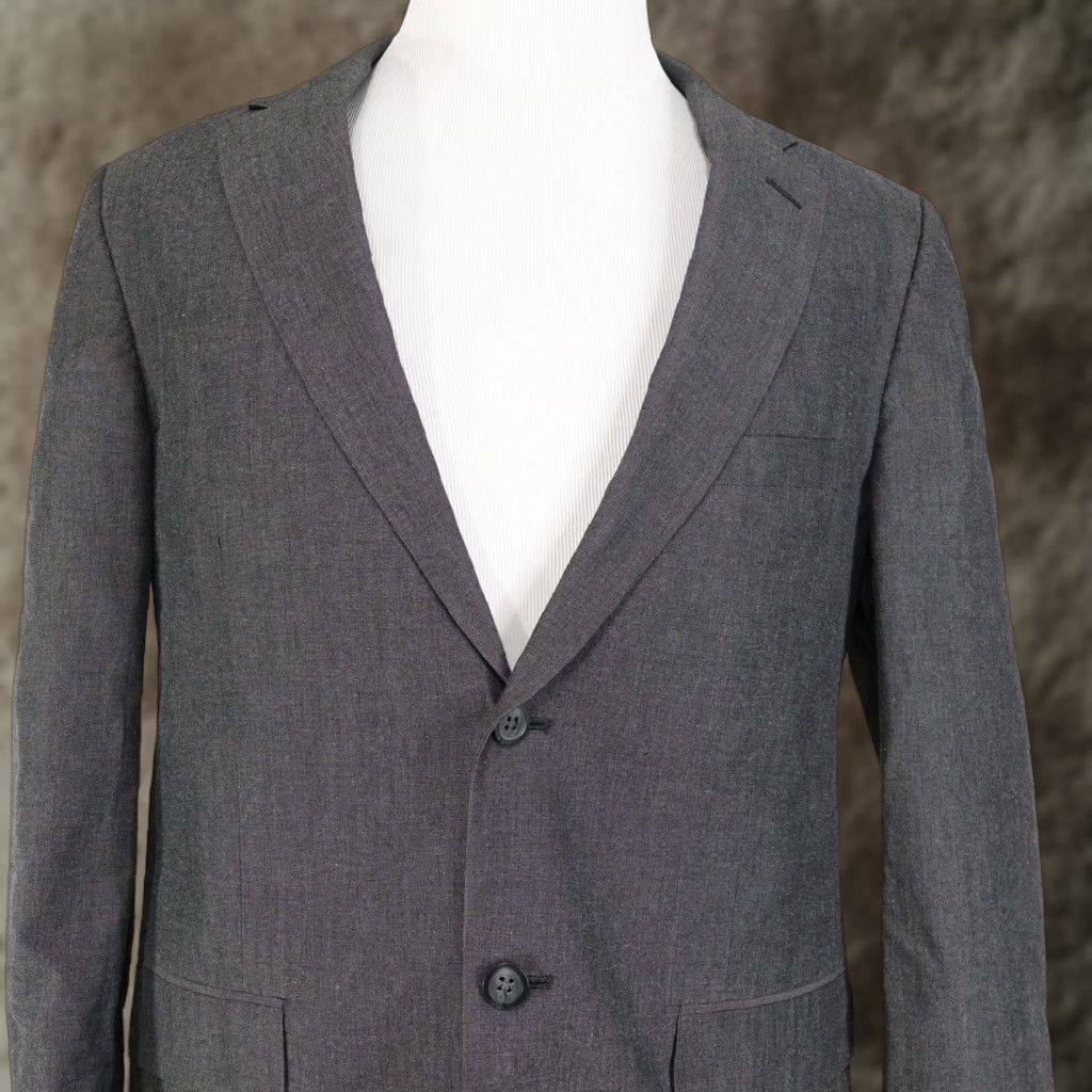 Stafford STAFFORD GREY SUIT JACKET SIZE 42 REGULAR | Blazer | Solid Cotton Silk | Business Casual | Mens Size 42R - 1 Thumbnail