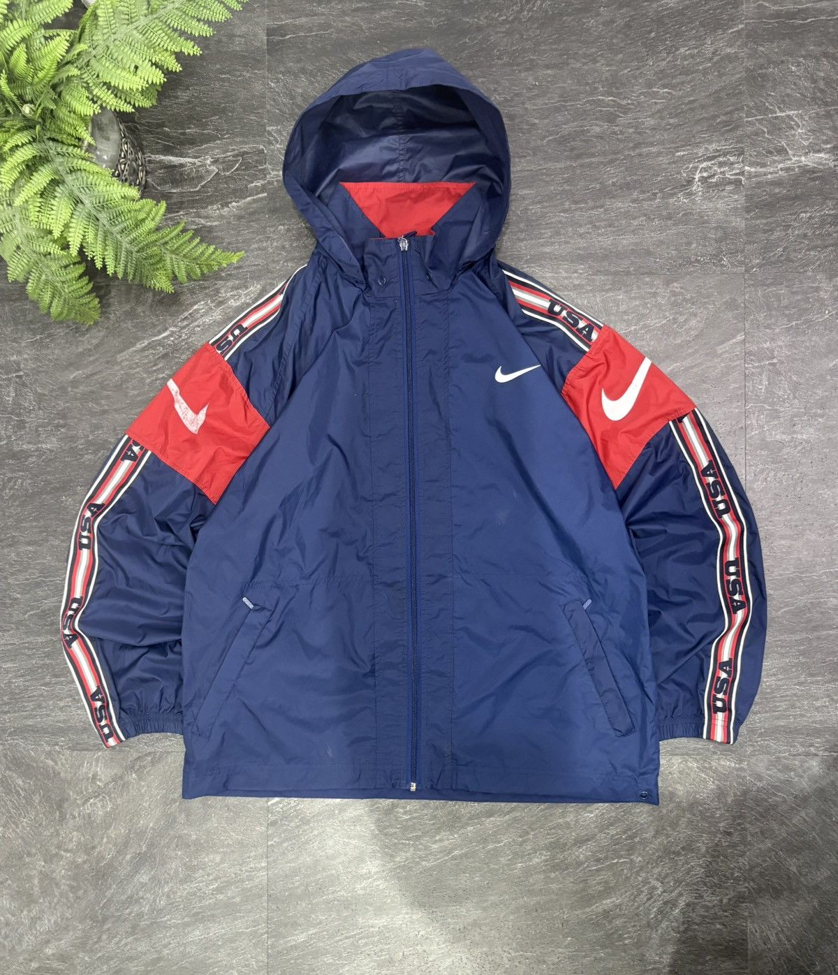 Nike 90s Vintage Nike Double Swoosh Logo Lapmpas Nylon Jacket USA Size US M / EU 48-50 / 2 - 2 Thumbnail