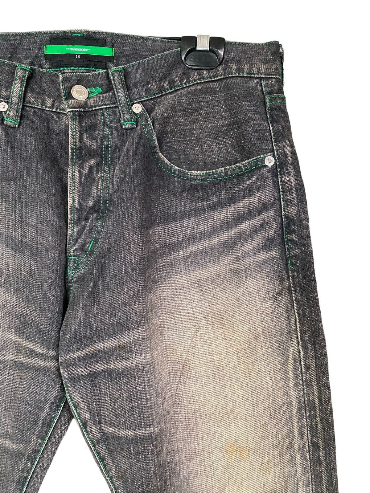 Swagger Vintage SWAGGER Distressed Heather Black W34” Size US 34 / EU 50 - 4 Thumbnail