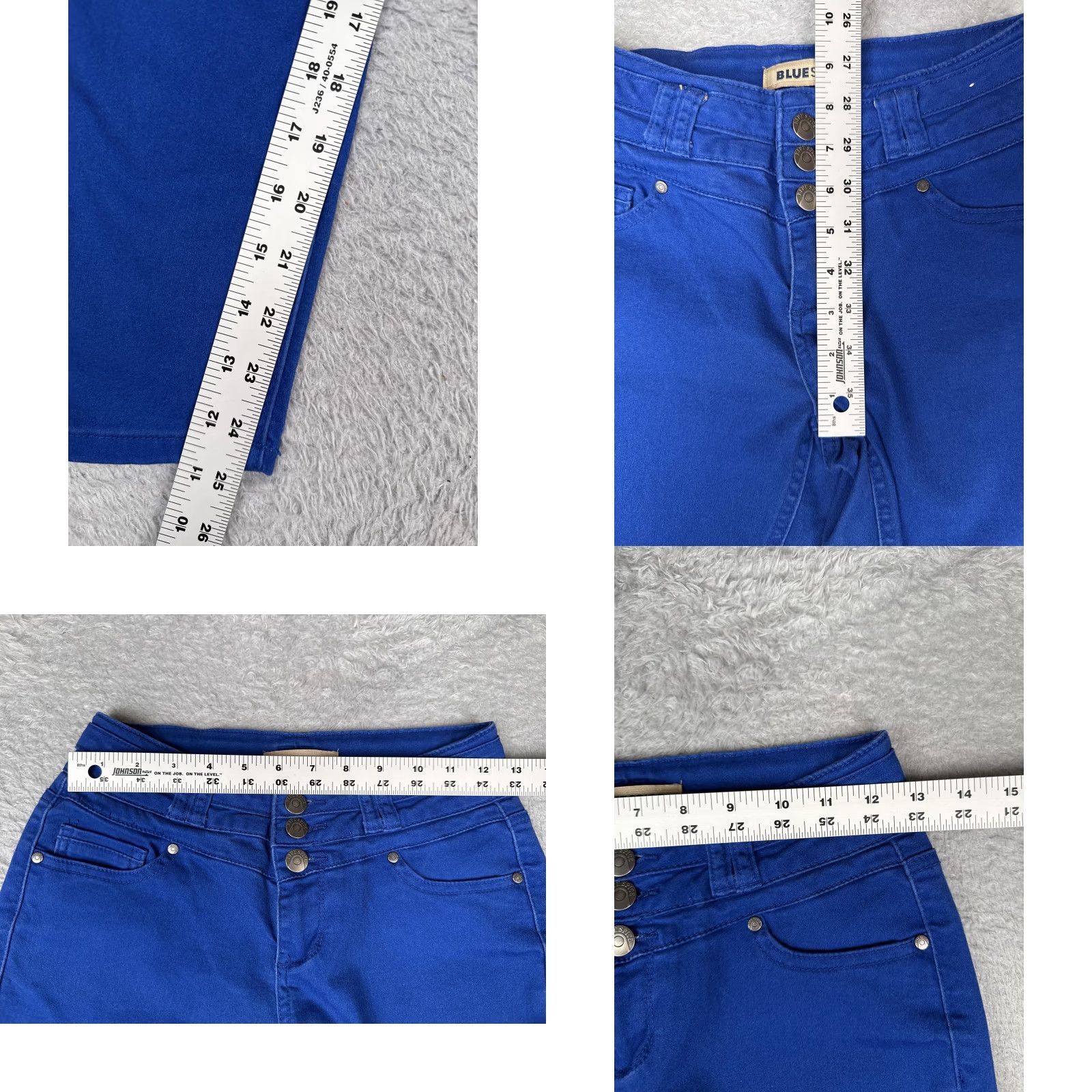 Denime Blue Spice Jeans Womens Juniors 3 Blue Skinny Mid Rise Stretch Denim Medium Wash Size 26" / US 2 / IT 38 - 8 Thumbnail