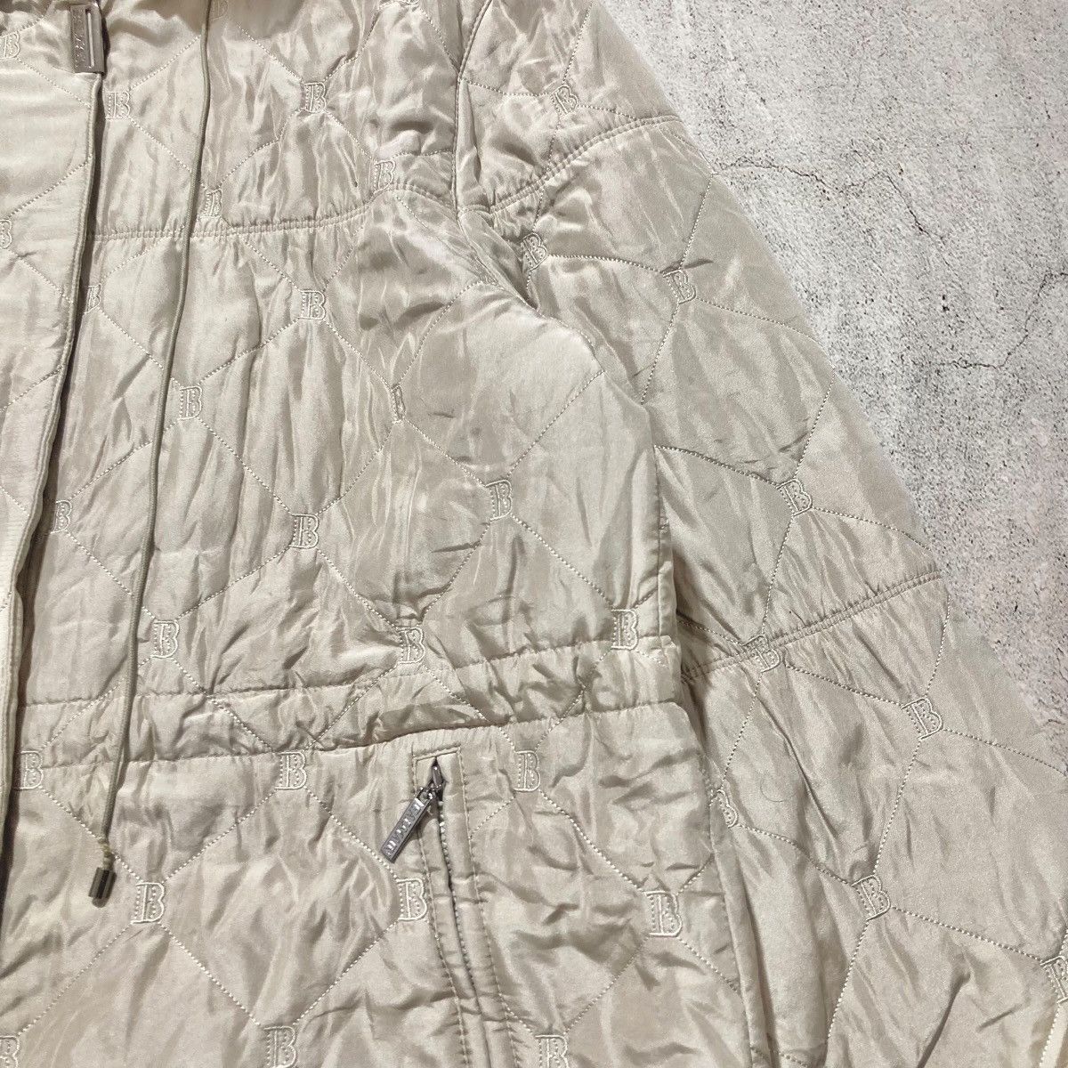 Balmain Balmain Paris Monogram Quilted Fur Long Jacket Beige Luxury Size US XL / EU 56 / 4 - 4 Thumbnail