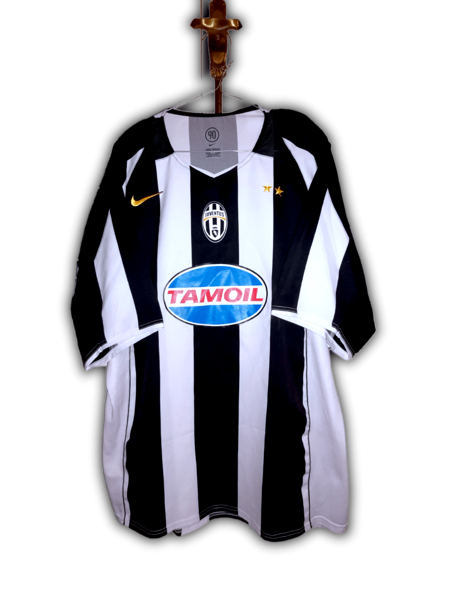 image of Nike Juventus Italy 2004 2005 European Home Shirt Jersey in Black, Men's (Size XL)