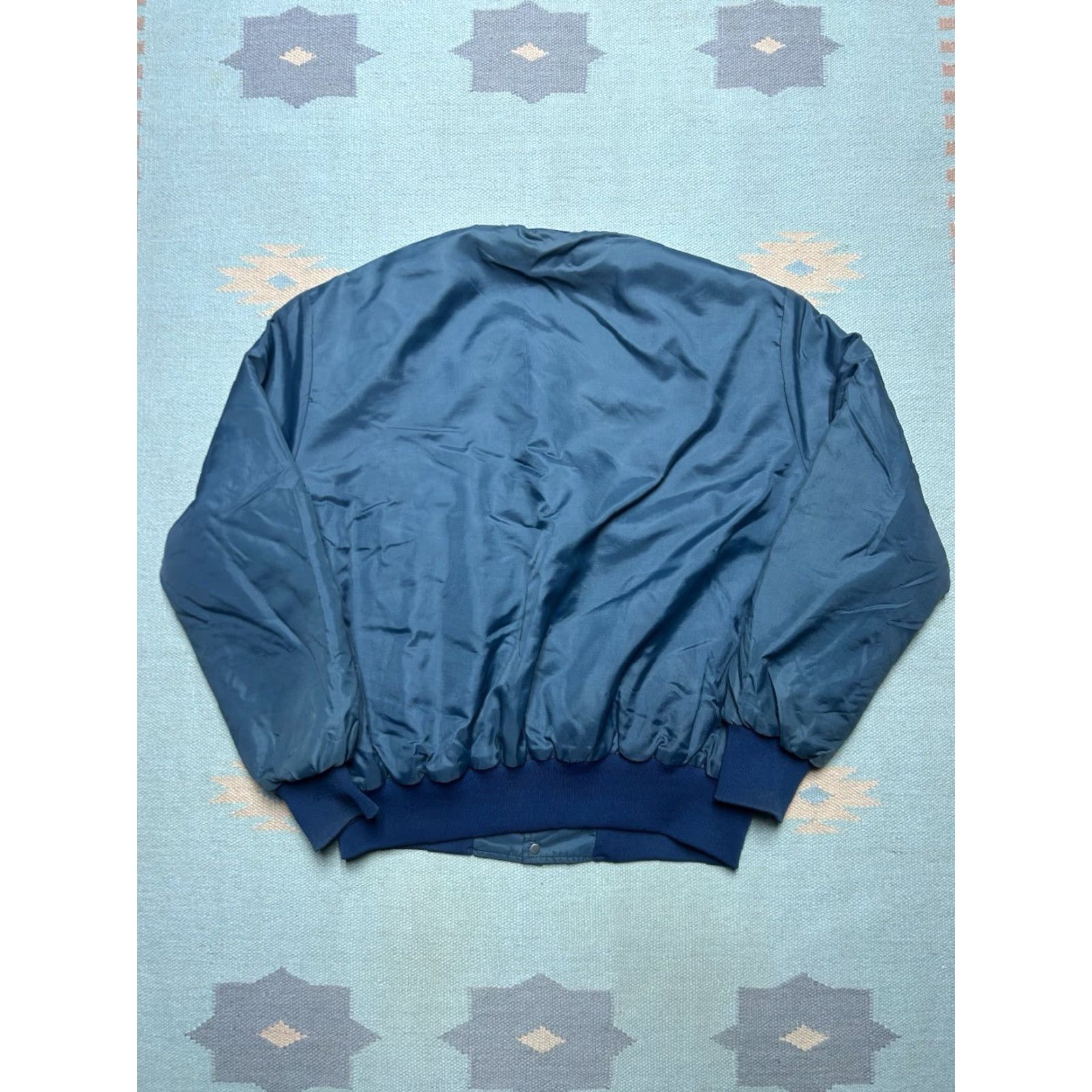 Holloway VINTAGE Holloway Bomber Jacket 80s Nylon Blue Quilted XL Mens Jacket Size US XL / EU 56 / 4 - 2 Thumbnail
