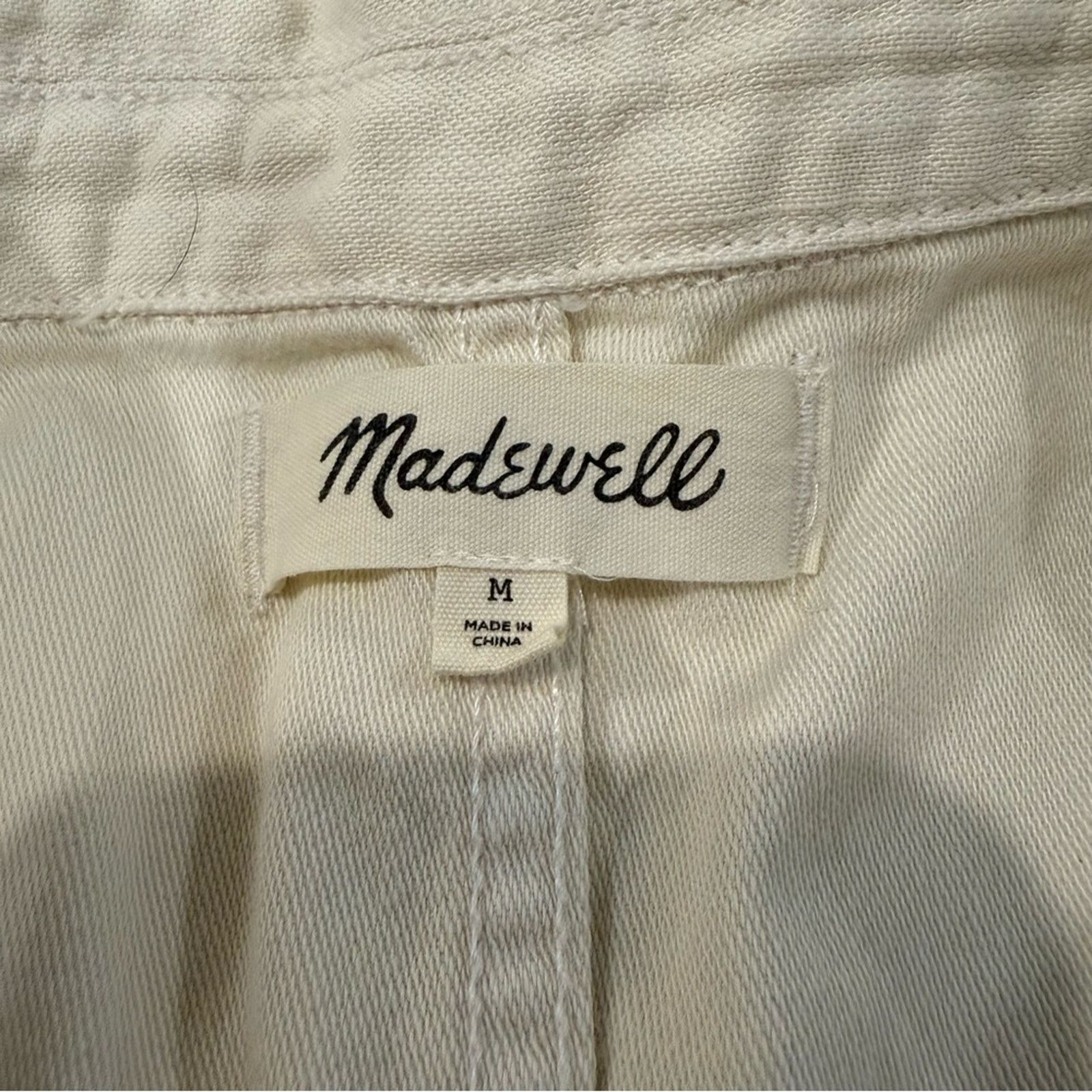 Madewell Madewell Long Sleeved Utility Coveralls Women’s Medium Ivory Size 32" / US 10 / IT 46 - 7 Thumbnail