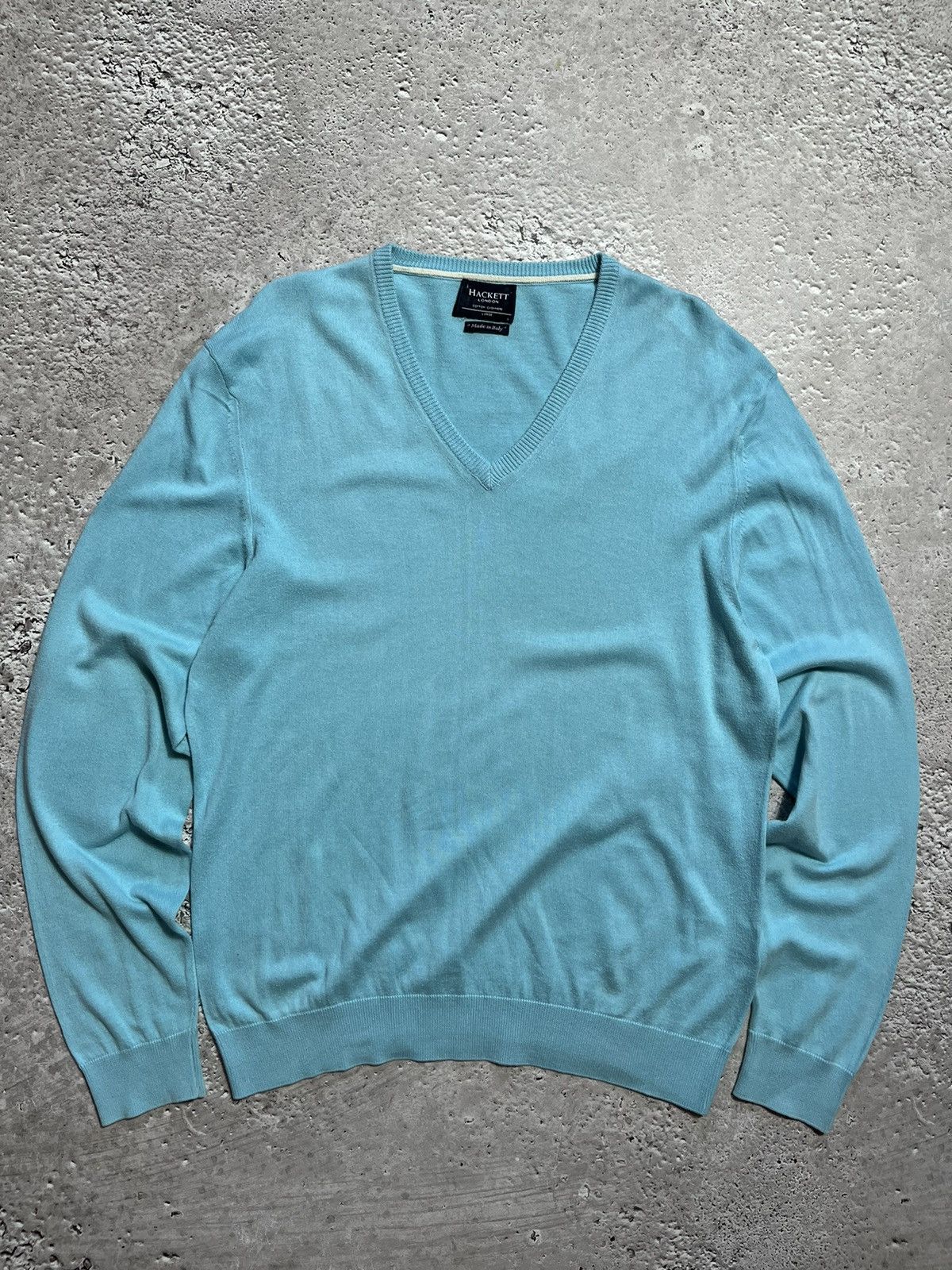 Hackett Hackett Italy V-Neck Pullover Jumper Sweater Cotton/Cashmere Size US L / EU 52-54 / 3 - 1 Thumbnail