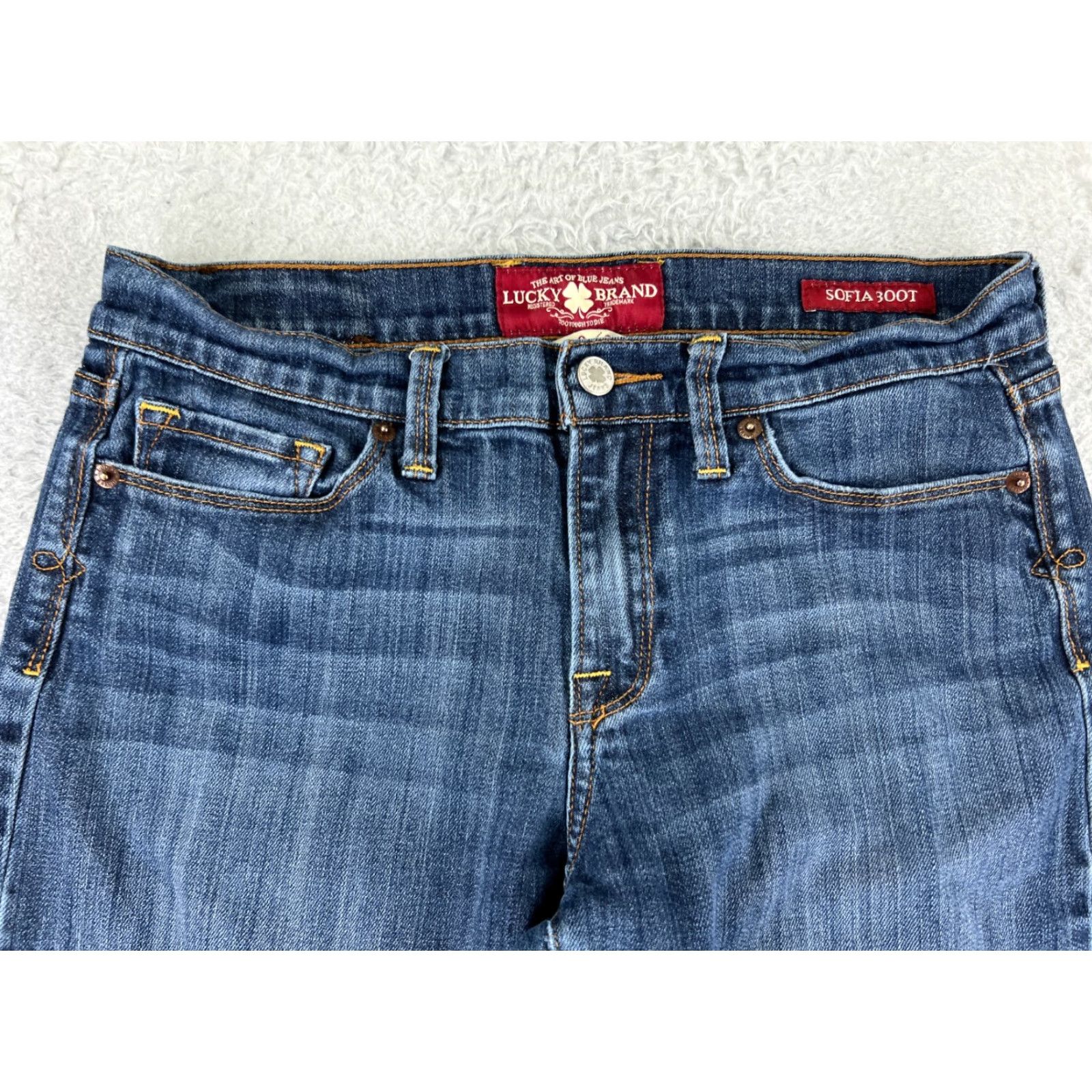Lucky Brand Lucky Brand Women's Jeans 10 Blue Denim Bootcut Low Rise 27x27 Cotton Stretch Classic Size 32" / US 10 / IT 46 - 4 Thumbnail