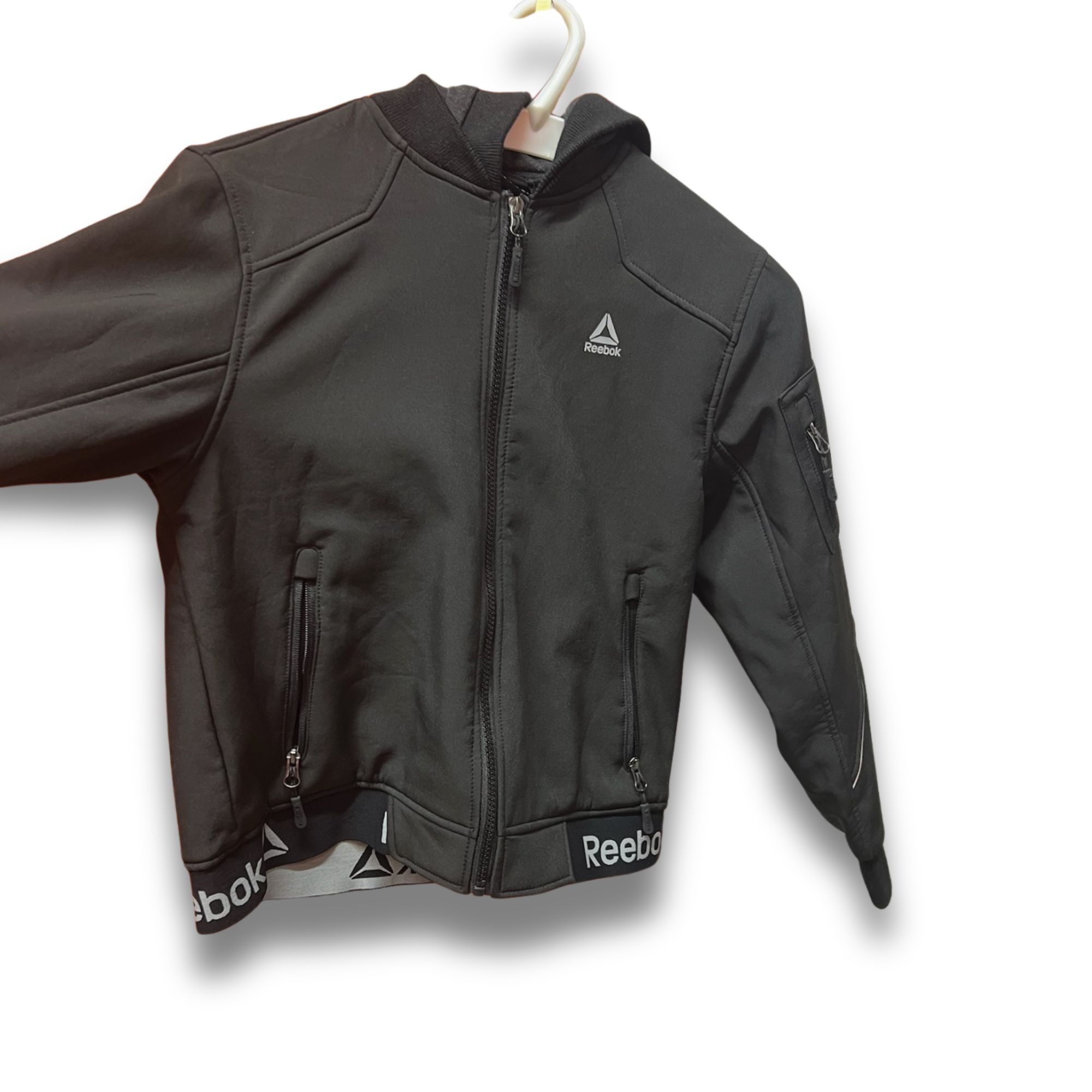 Reebok Reebok Charcoal Full Zip Hoodie Jacket Medium With Logo Deta Size US M / EU 48-50 / 2 - 2 Thumbnail