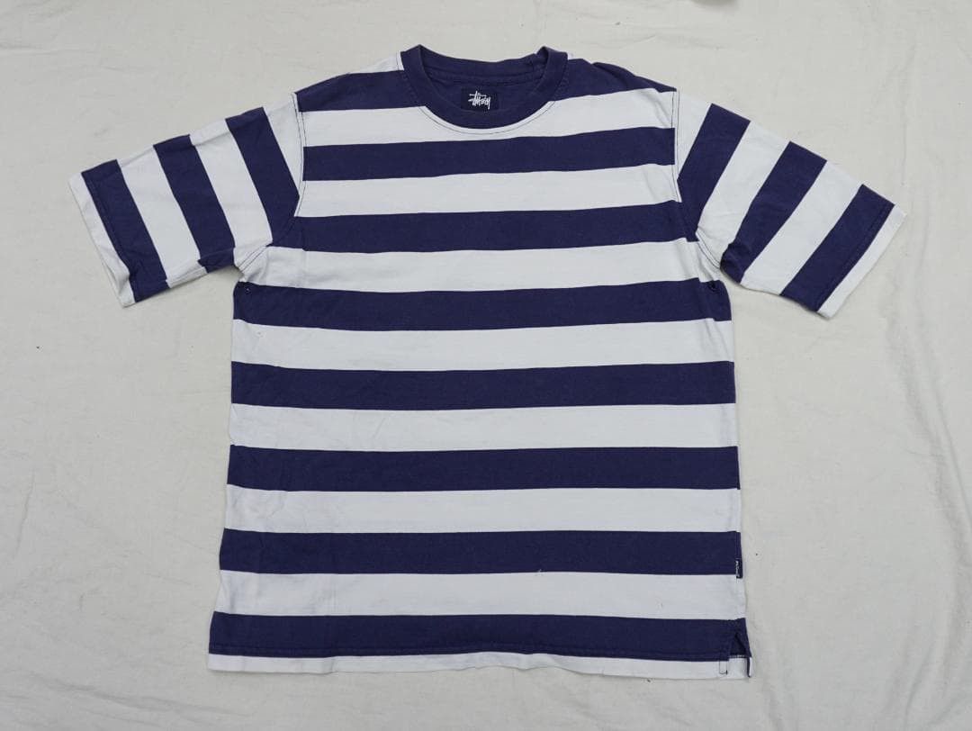 Vintage 90's Stussy ストライプ T-シャツ ビンテージ Size US XXS / EU 40 - 1 Thumbnail