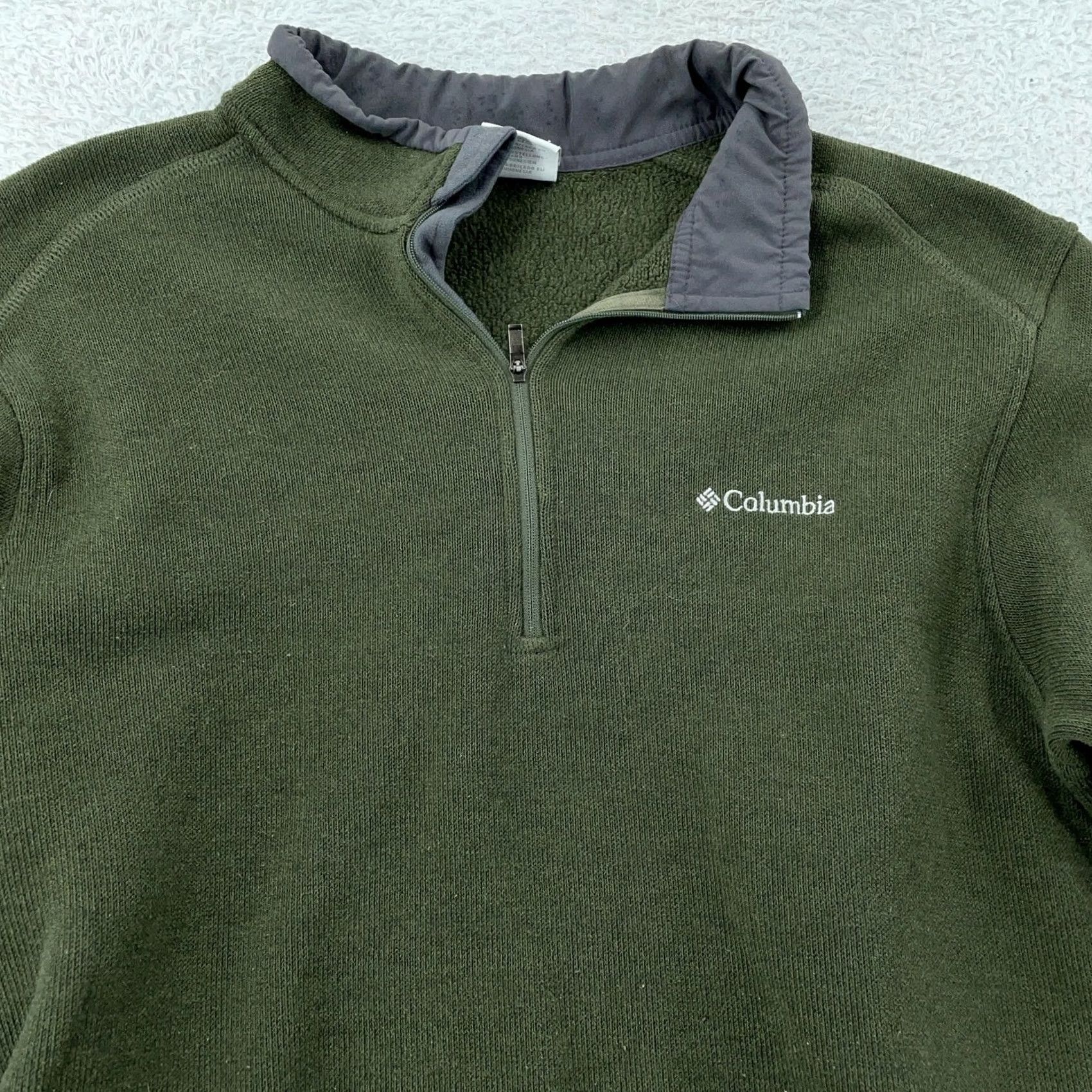 Vintage Columbia Fleece Jacket Mens Large Green Hiking Long Sleeve 1/4 Zip Pullover Jacket Size US L / EU 52-54 / 3 - 2 Thumbnail