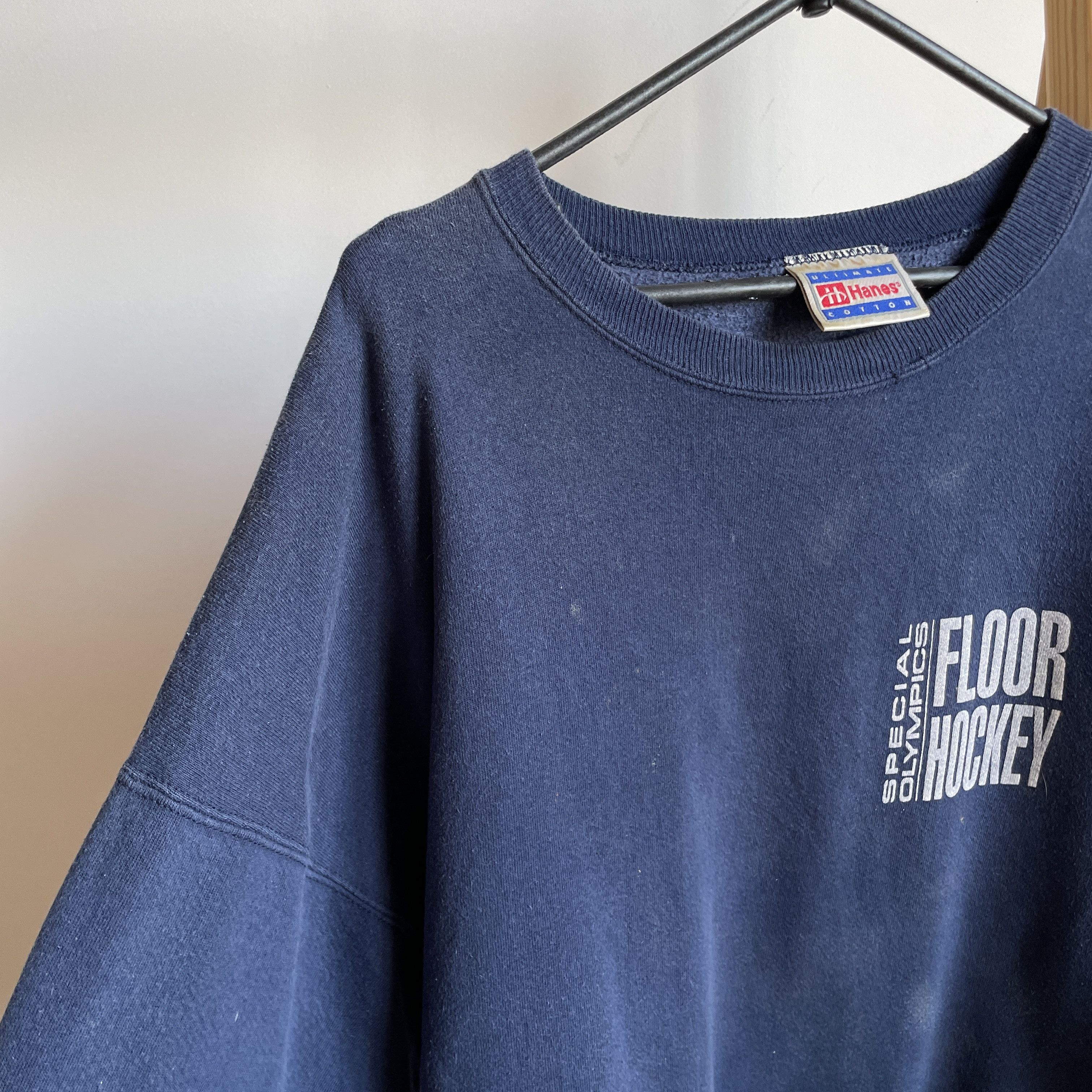 Hanes × Vintage Play Hockey Or Getta Puck Outta Here Vintage 90s Sweatshirt Size US XL / EU 56 / 4 - 5 Thumbnail