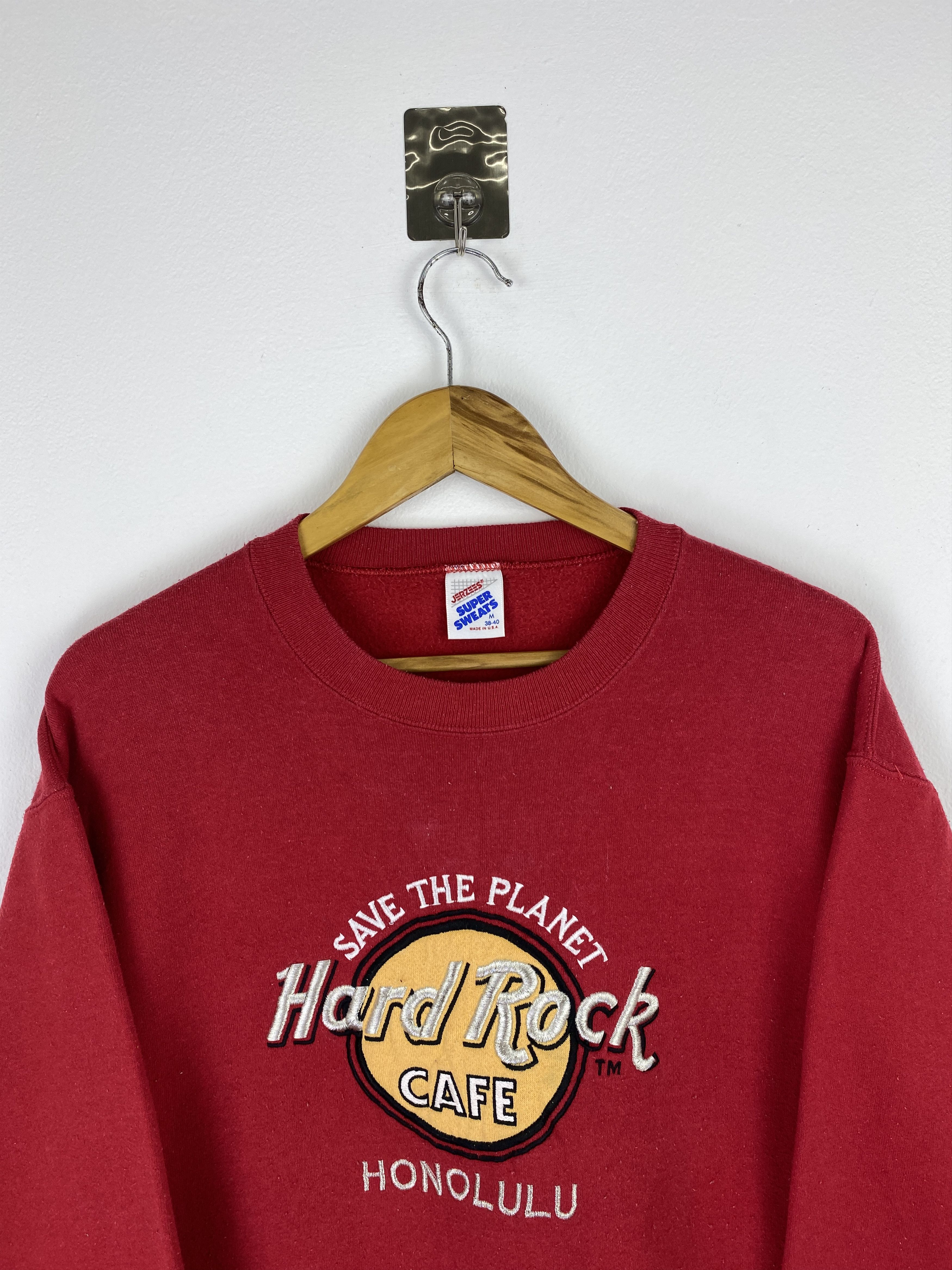 Jerzees Vintage 90s Hard Rock Cafe Honolulu Sweatshirt SH0465 Size US M / EU 48-50 / 2 - 2 Thumbnail