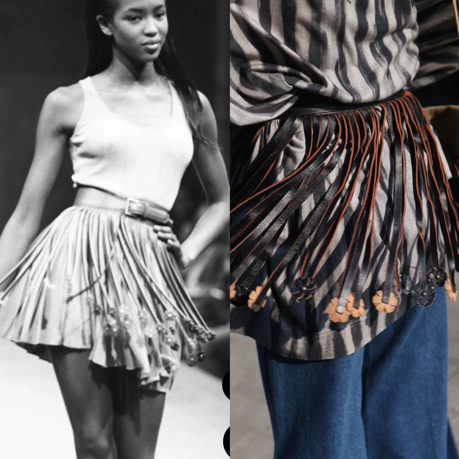Alaia Alaia 1988FW Runway Leather Floral Tassel Belt Size ONE SIZE - 1 Thumbnail