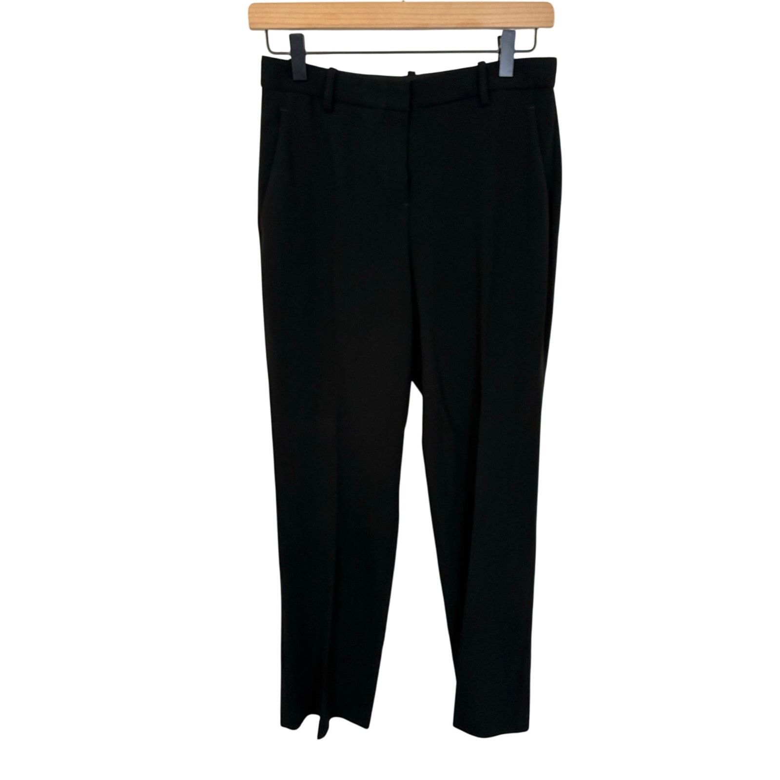 Theory Theory Womens Black Slacks Straight Leg Dress 2 Professional Size 26" / US 2 / IT 38 - 1 Thumbnail