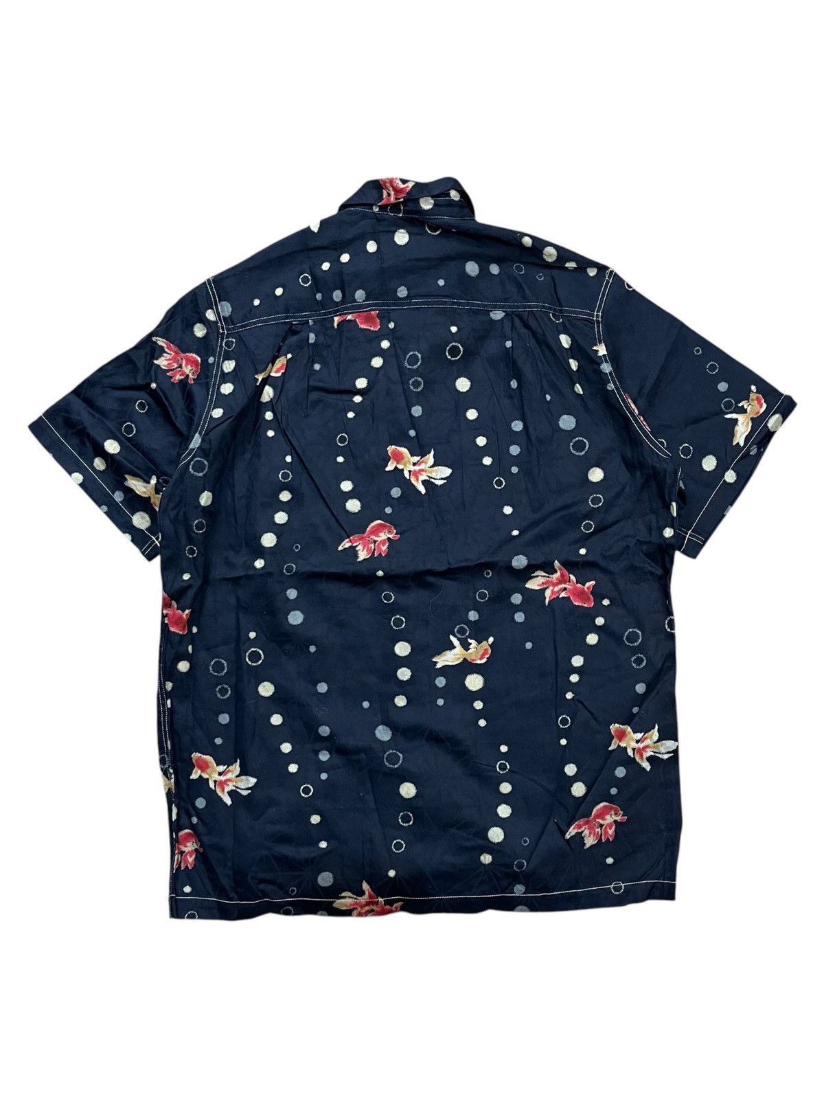 20471120 2000s Kamaloha - Koi Blurp Limited Edition Indigo Shirt Size US M / EU 48-50 / 2 - 2 Thumbnail