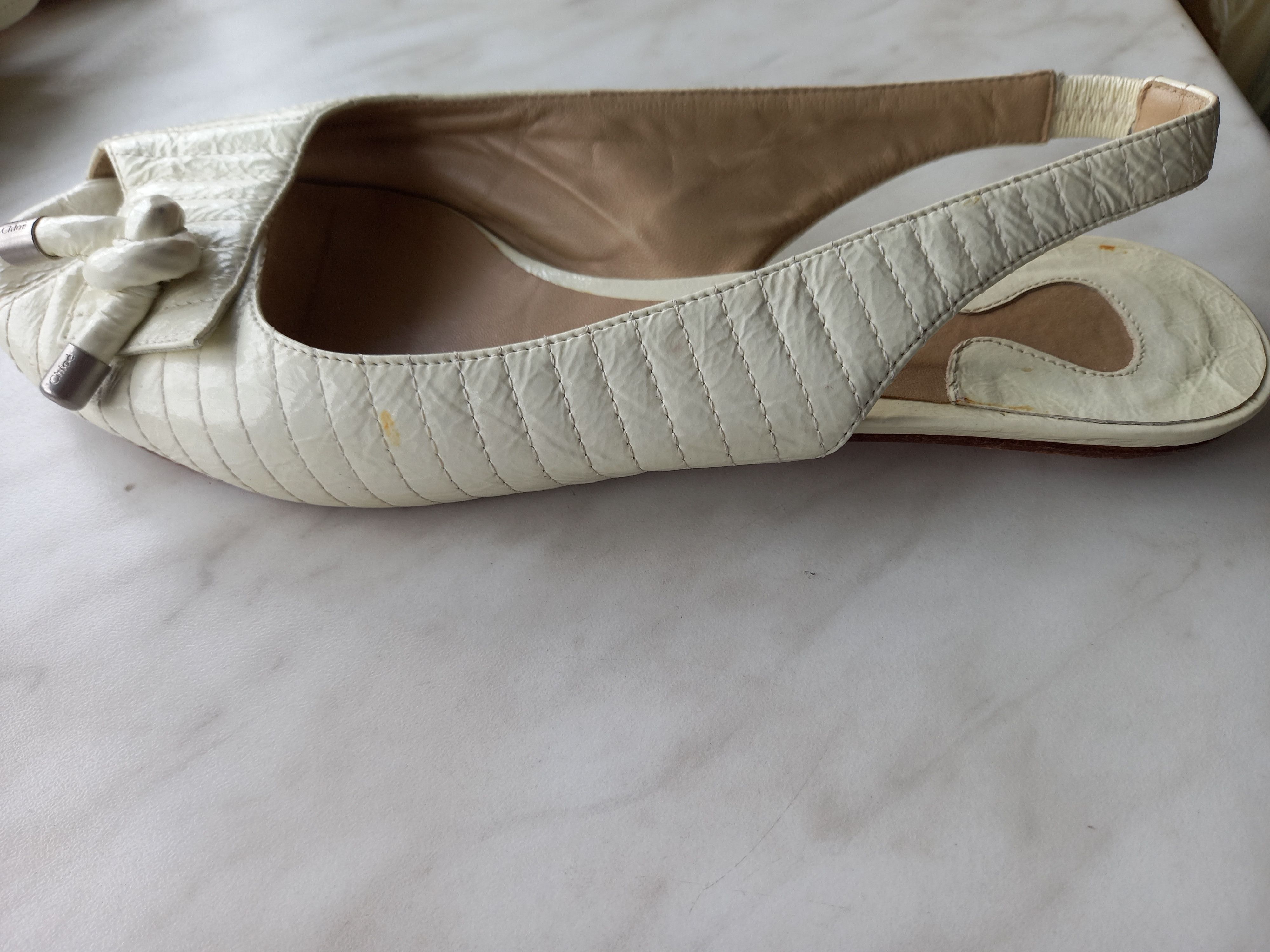 Chloe Chloe Vintage Sandals Ivory Italy - Size 39 Size US 9 / IT 39 - 9 Thumbnail