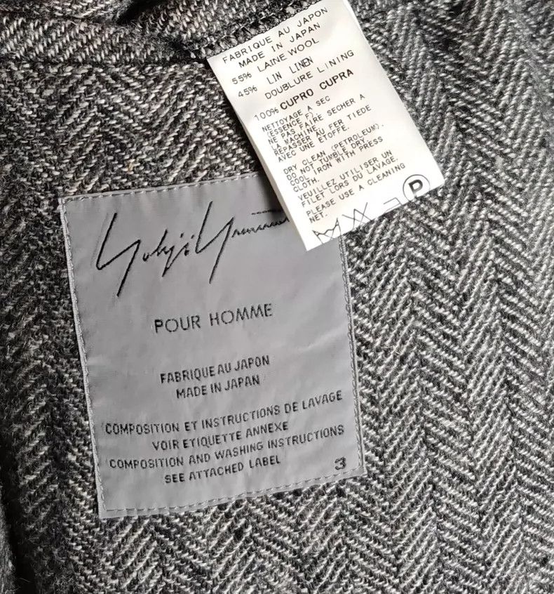 Yohji Yamamoto Yohji Yamamoto 11aw fishbone jacket 2505-Nextarrow Size US L / EU 52-54 / 3 - 6 Thumbnail