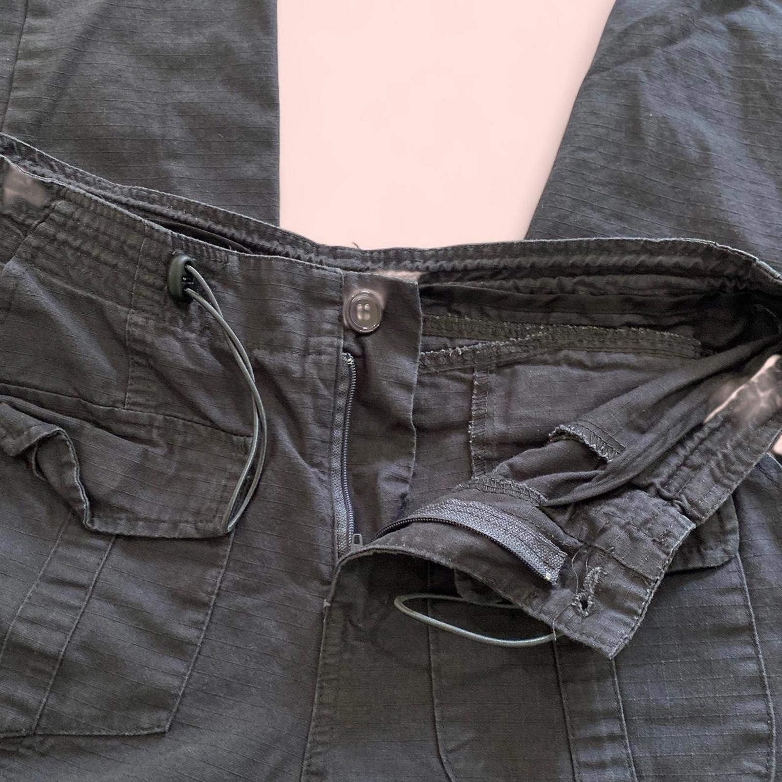 Designer Edikted - charcoal Grey cargo pants with adjustable waist Size 28" / US 6 / IT 42 - 3 Thumbnail