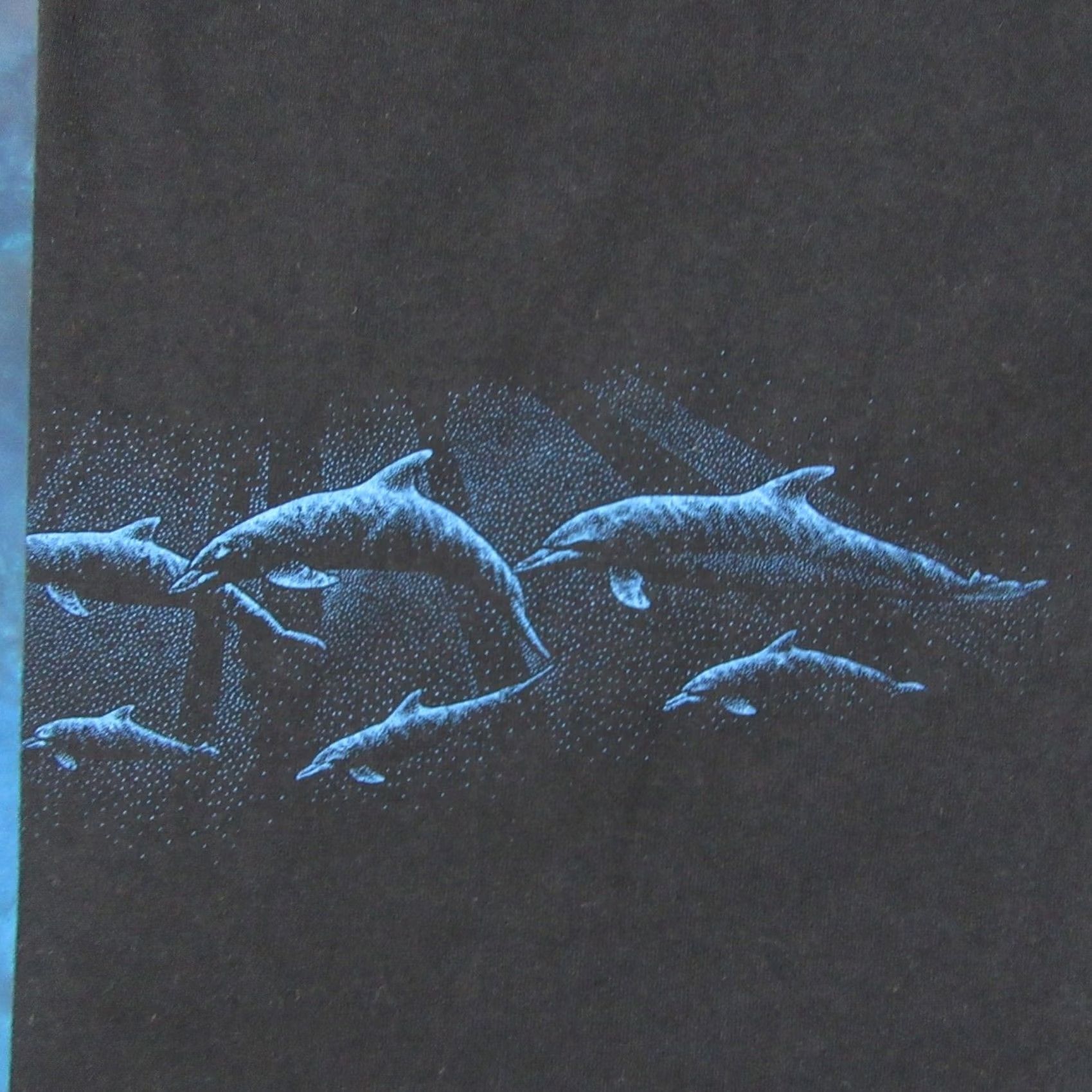 Vintage vtg Myrtle Beach Dolphin Ocean Wrap-Around Print T-Shirt M Mens Black 90s 80s Shirt Size US M / EU 48-50 / 2 - 5 Thumbnail