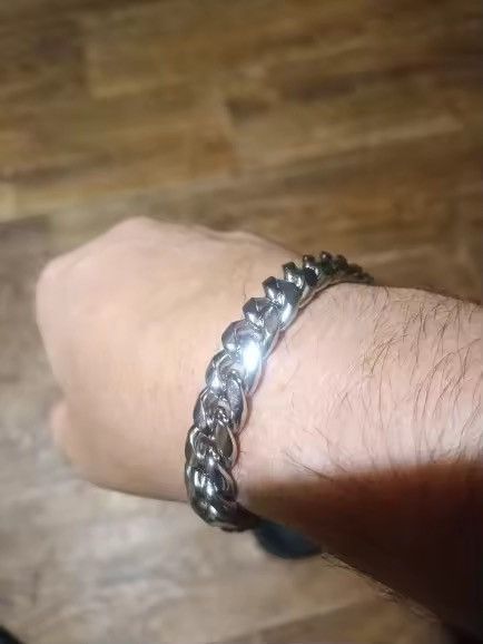 Jewelry 12 mm + 22 cm Cuban Chain Bracelets Size ONE SIZE - 9 Thumbnail